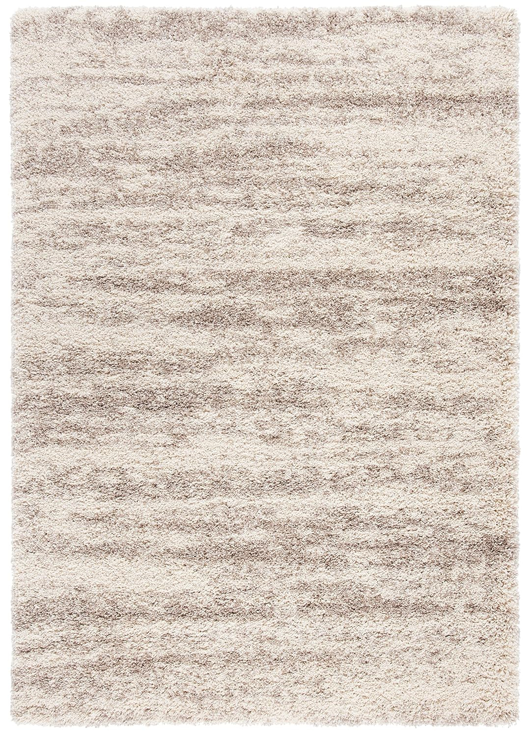 Ivory and Beige 9' x 12' Synthetic Shag Area Rug
