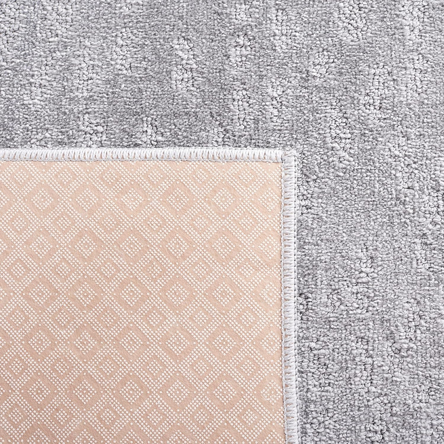 SAFAVIEH Pattern and Solid Collection Area Rug - 8' x 10', Grey, Modern Design, Non-Shedding & Easy Care, Ideal for High Traffic Areas in Living Room, Bedroom (PNS408F)