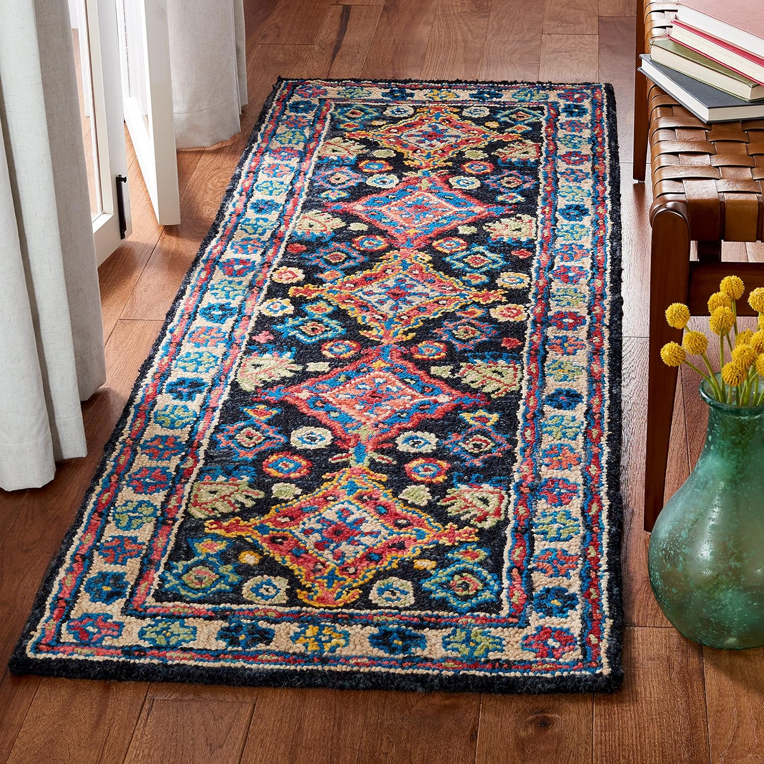 SAFAVIEH Aspen APN521H Handmade Charcoal / Blue Rug