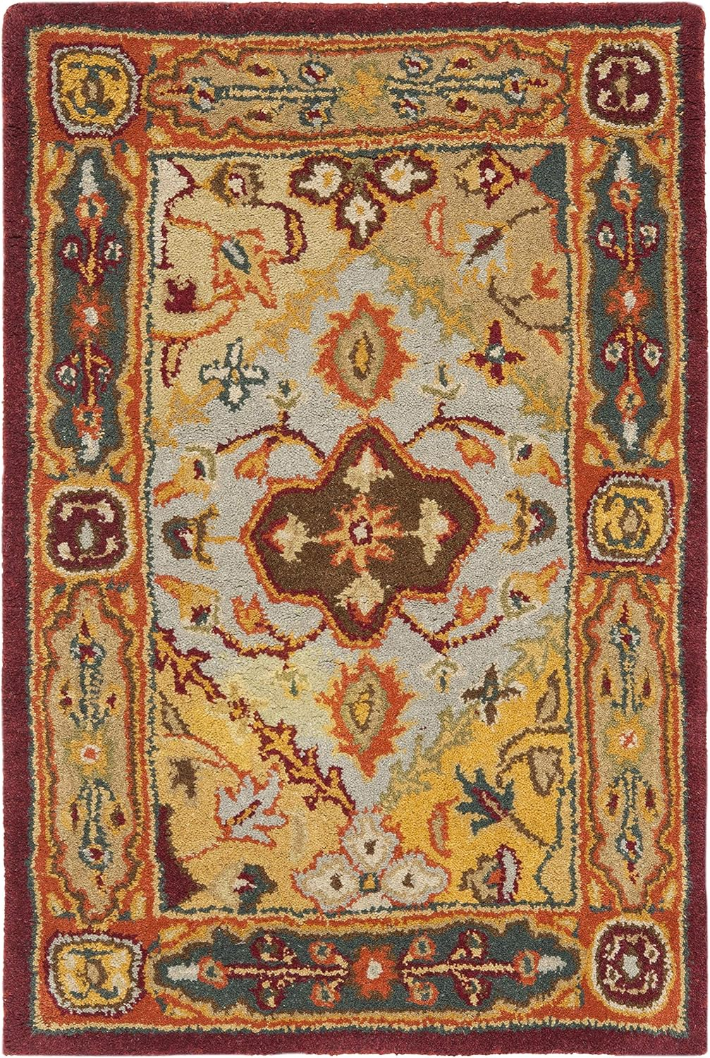 SAFAVIEH Heritage Regius Traditional Wool Runner Rug, Multi, 5' x 12'