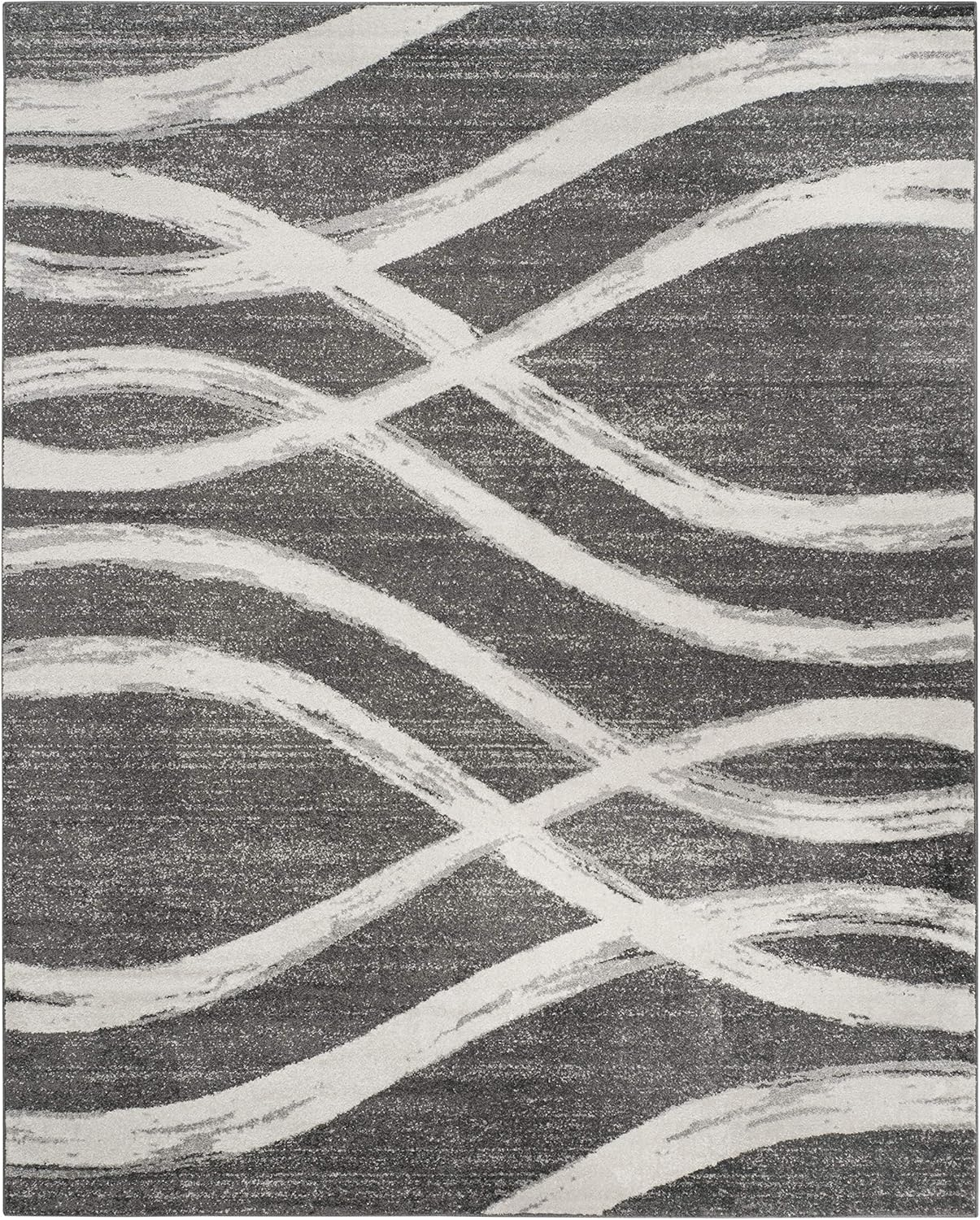 SAFAVIEH Adirondack Isidor Geometric Area Rug, Charcoal/Ivory, 12' x 18'