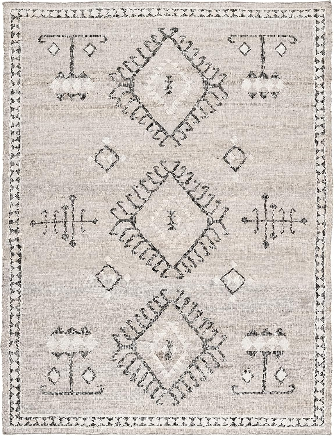 SAFAVIEH Kilim Lisette Tribal Area Rug, Grey/Black, 9' x 12'