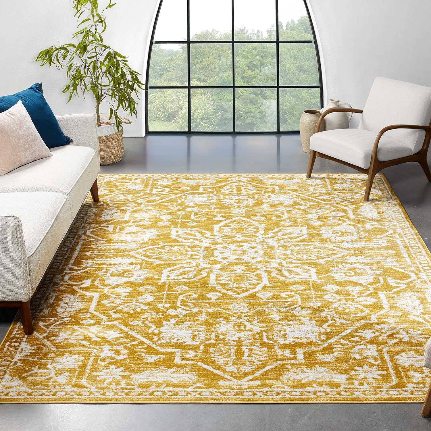 Dazzle Disa Vintage Distressed Oriental Medallion Grey 2 ft. 7 in. x 9 ft. 10 in. Runner Area Rug