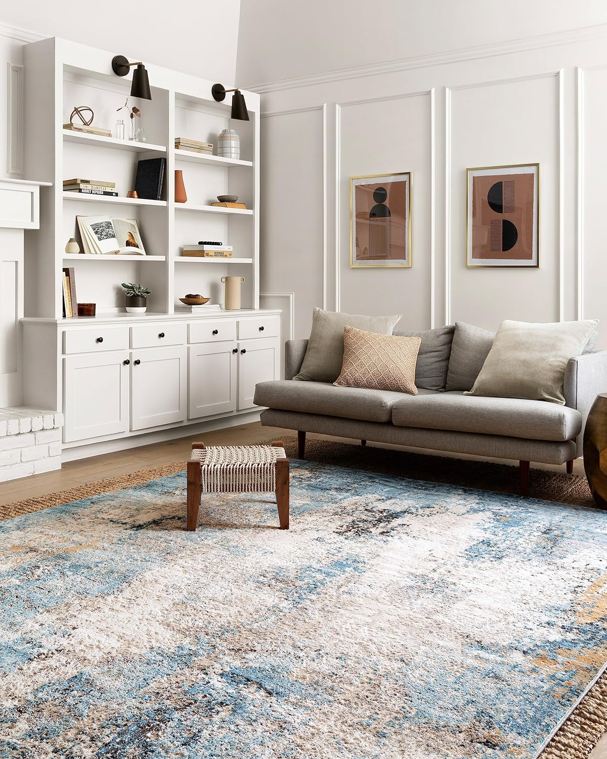 Loloi II Alchemy Abstract Denim / Ivory Area Rug