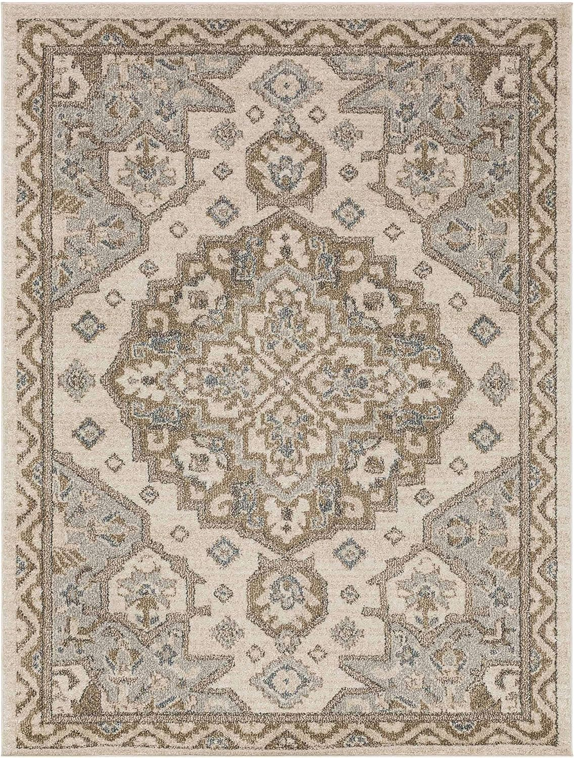 Mohawk Home Laughton Grey 5' 3" x 8' Area Rug Perfect for Living Room, Dining Room, Office