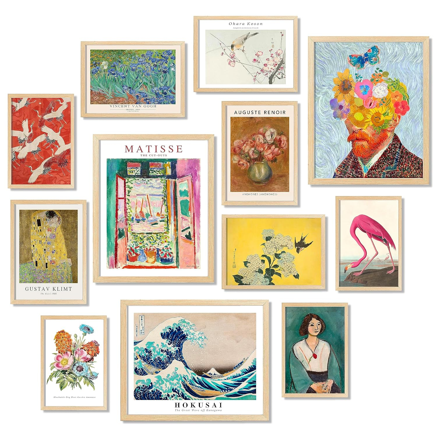 97 Decor Vintage Eclectic Wall Art Prints - Maximalist Funky Pictures, Bright Famous Artist Prints For Wall Decor, Gallery Colorful Art Posters For Bedroom (unframed)