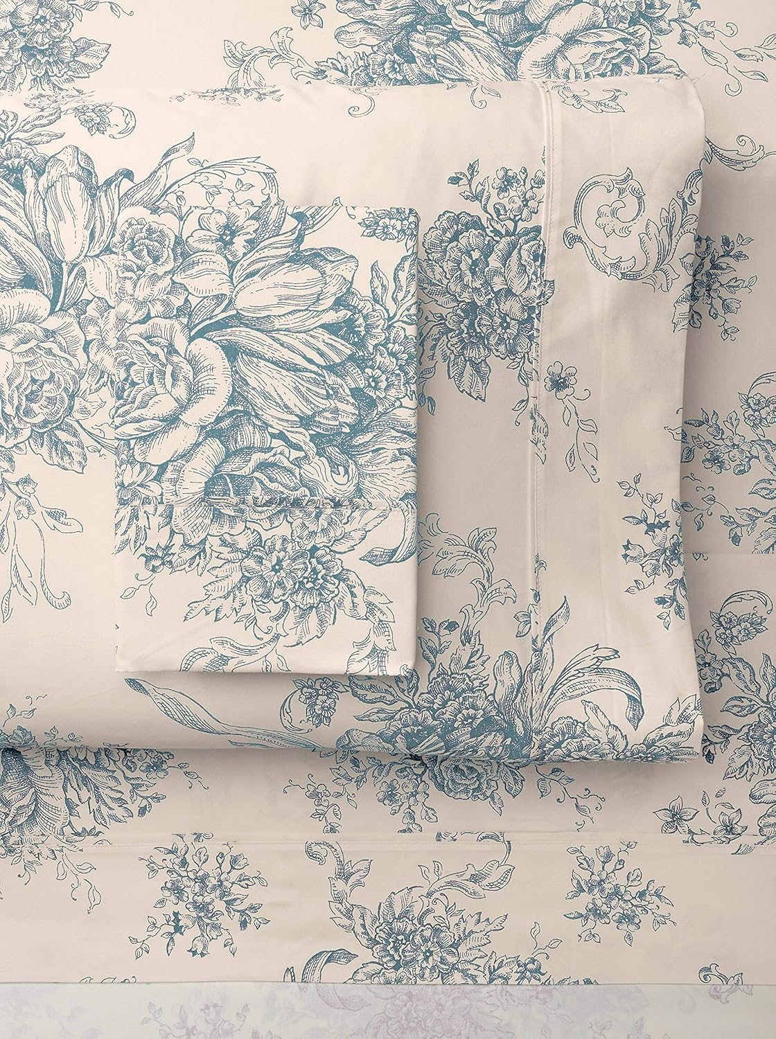 Melange Home Toile 400 Thread Count 100pct Cotton Sheet Set