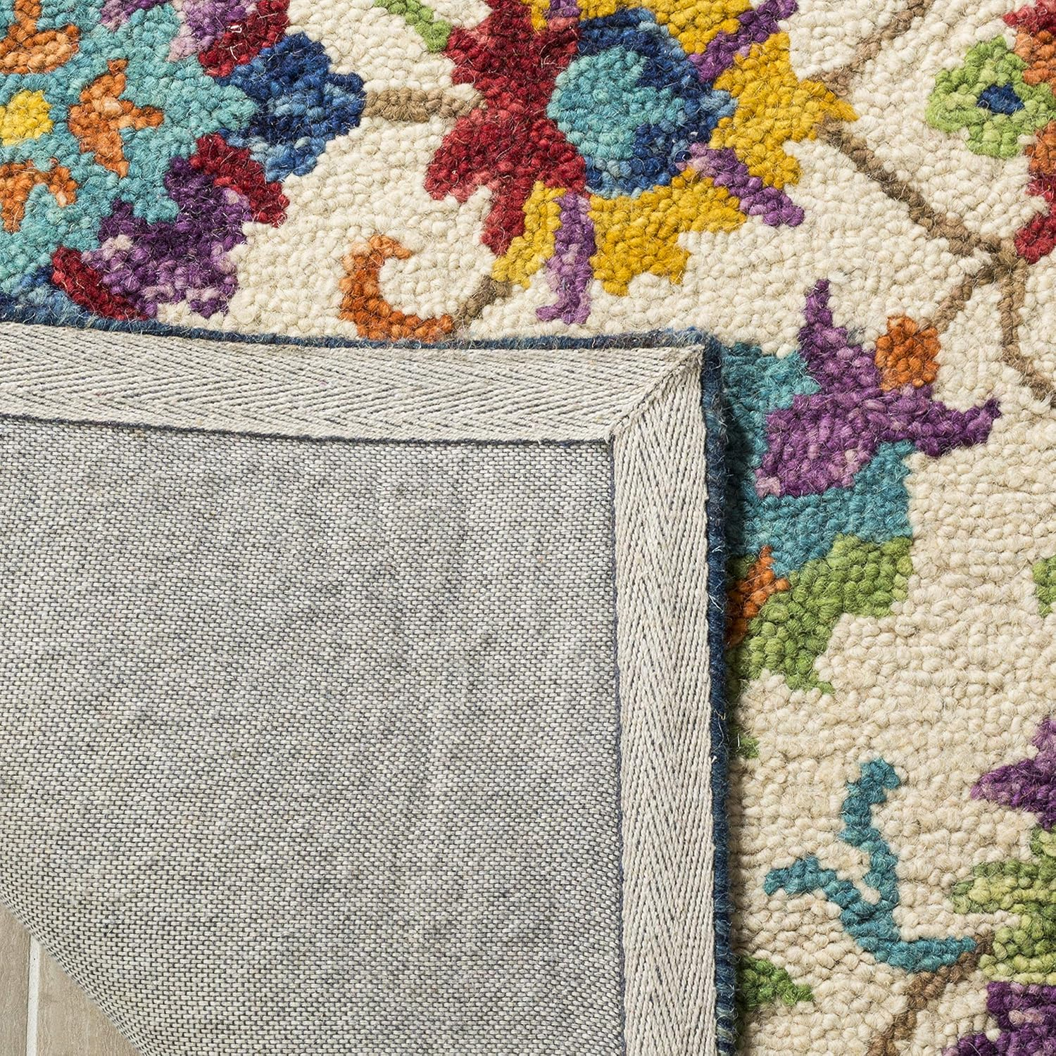 Safavieh ASPEN, IVORY / BLUE, 7' X 7' Square, Area Rug, APN509A-7SQ