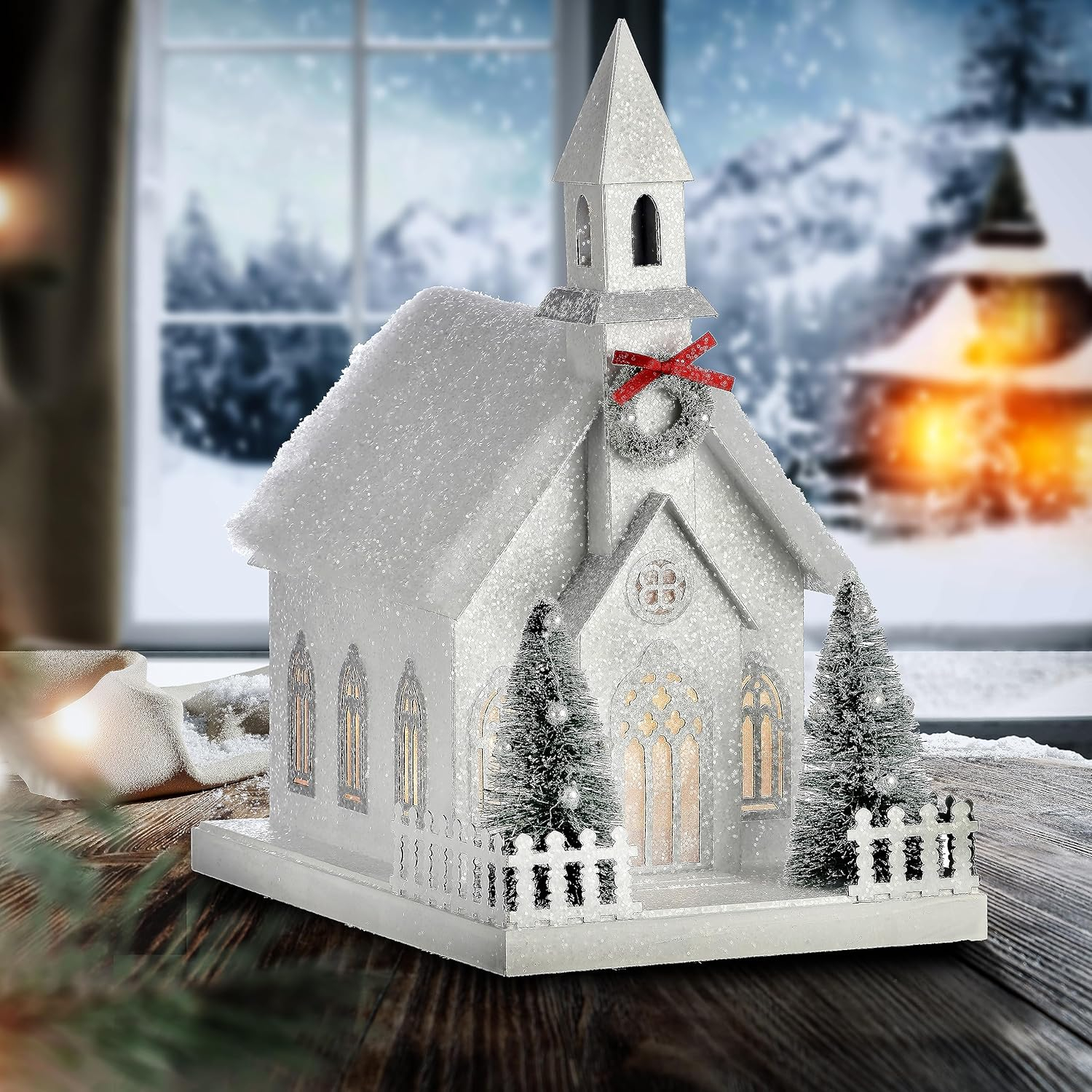 Regency International 11.5" Led/Battery Cardboard Timer Country Church