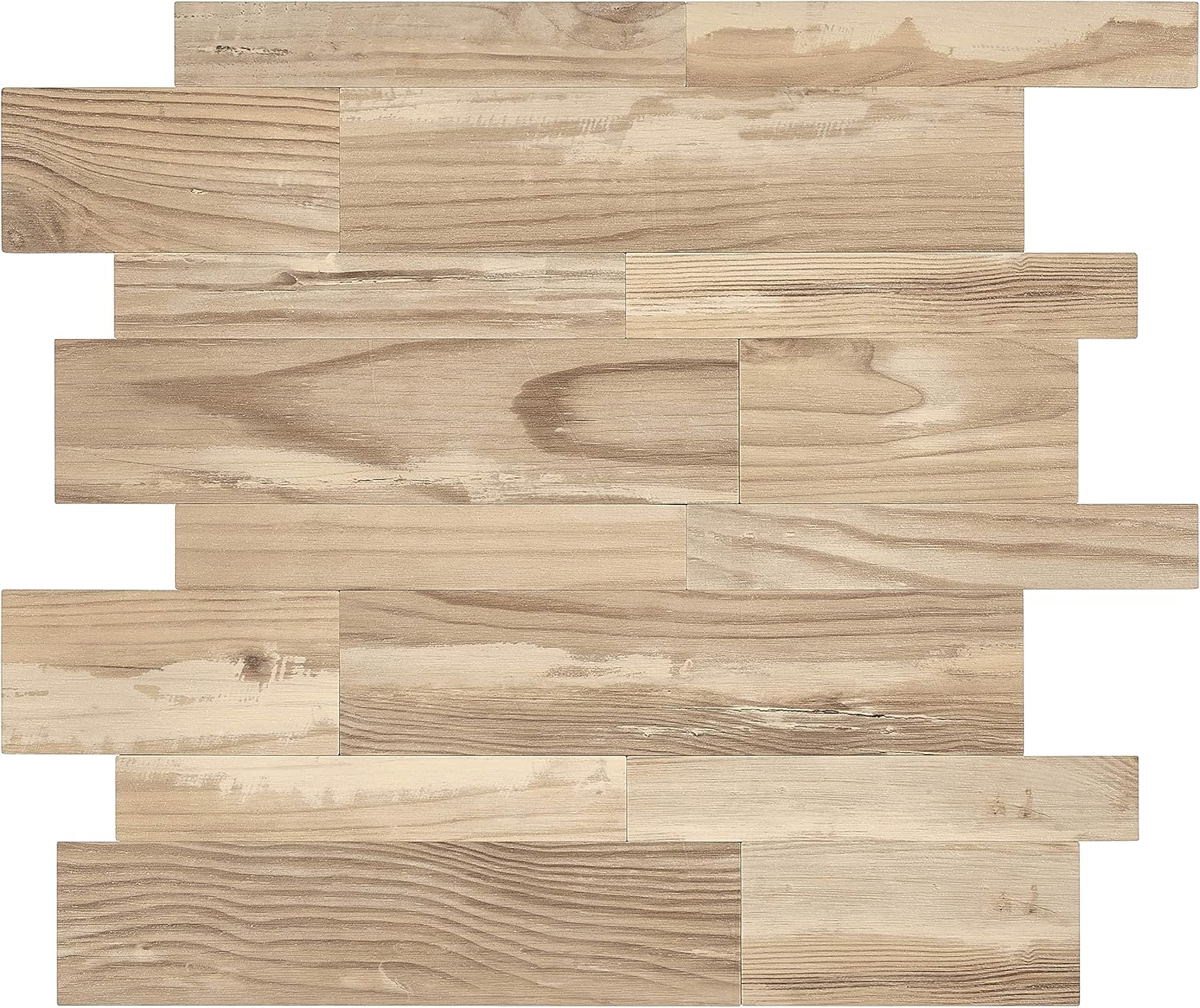 Avant Decor | Stone Composite Mixed Subway Tile | Peel and Stick Kitchen Backsplash Tiles | Stick On Wall Tiles | Easy DIY Installation | 5” x 5” | Sample Tile