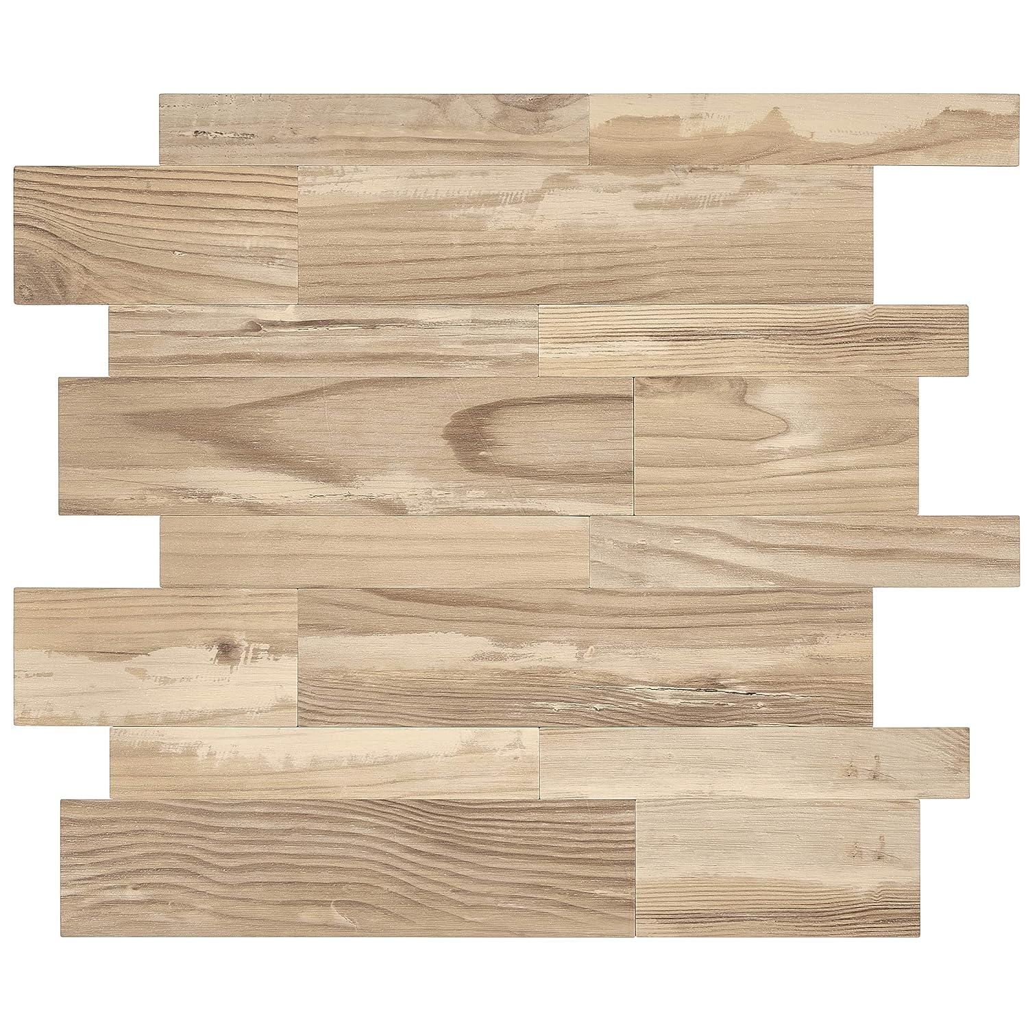 Avant Decor | Stone Composite Mixed Subway Tile | Peel and Stick Kitchen Backsplash Tiles | Stick On Wall Tiles | Easy DIY Installation | 5” x 5” | Sample Tile