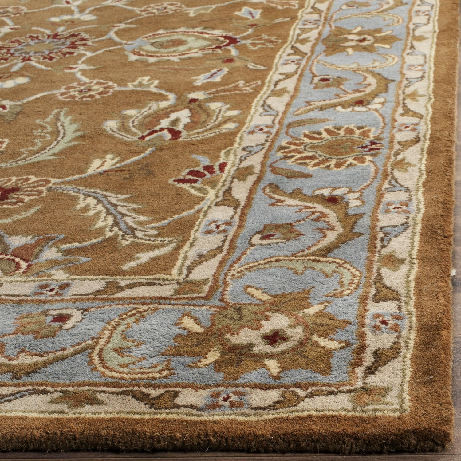 SAFAVIEH Heritage Steward Traditional Wool Area Rug, Brown/Blue, 2' x 3'