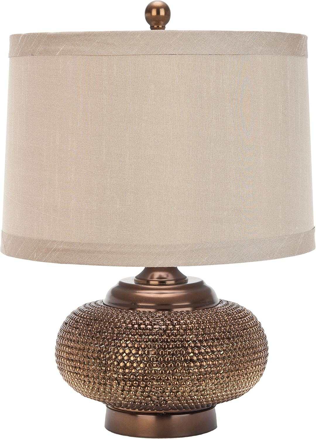 SAFAVIEH Alexis 19 in. H Gold Bead Table Lamp, Copper