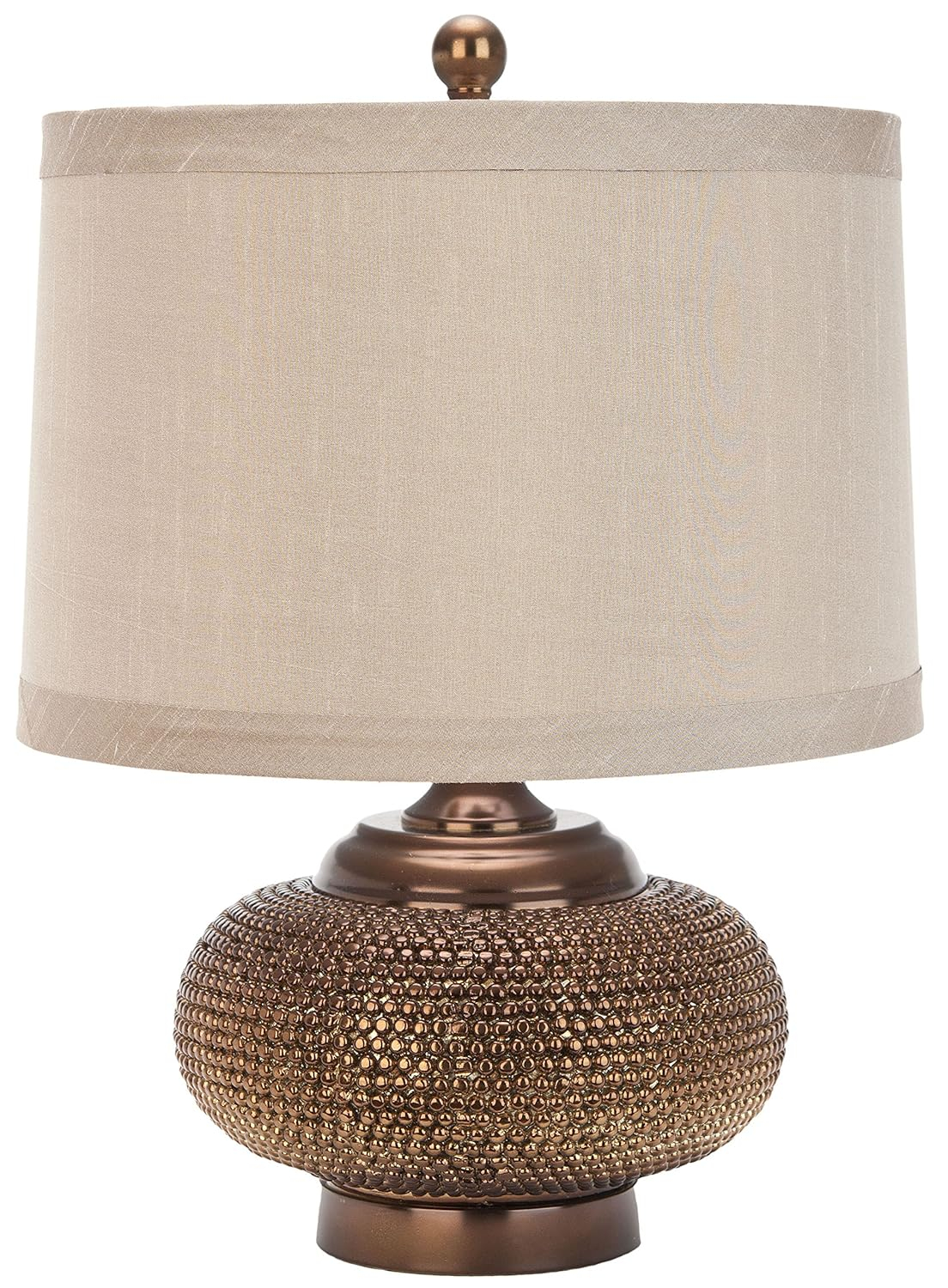 SAFAVIEH Alexis 19 in. H Gold Bead Table Lamp, Copper