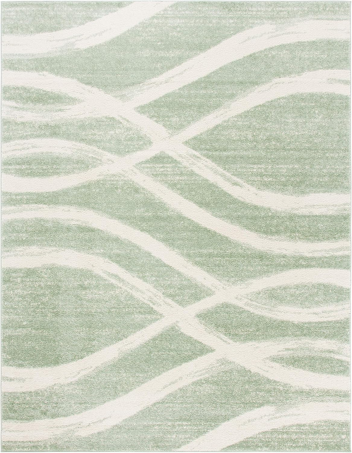 SAFAVIEH Adirondack Isidor Geometric Area Rug, Sage/Cream, 12' x 18'