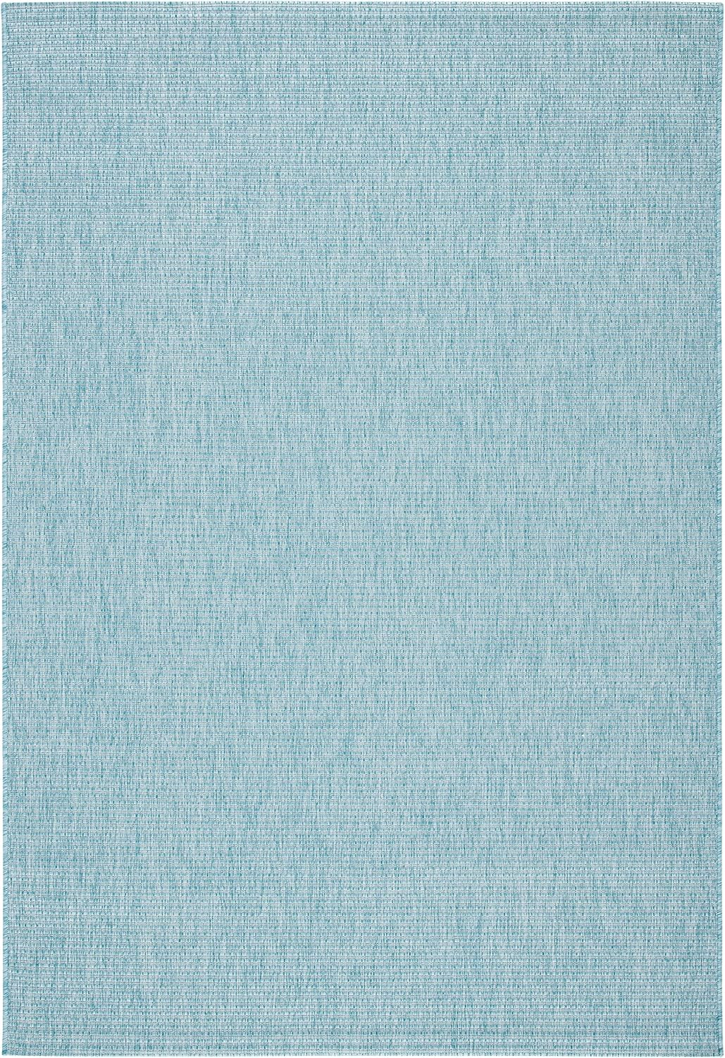 Courtyard CY8403 Power Loomed Indoor/Outdoor Area Rug - Aqua/Aqua - 8'9"x11'9" - Safavieh.