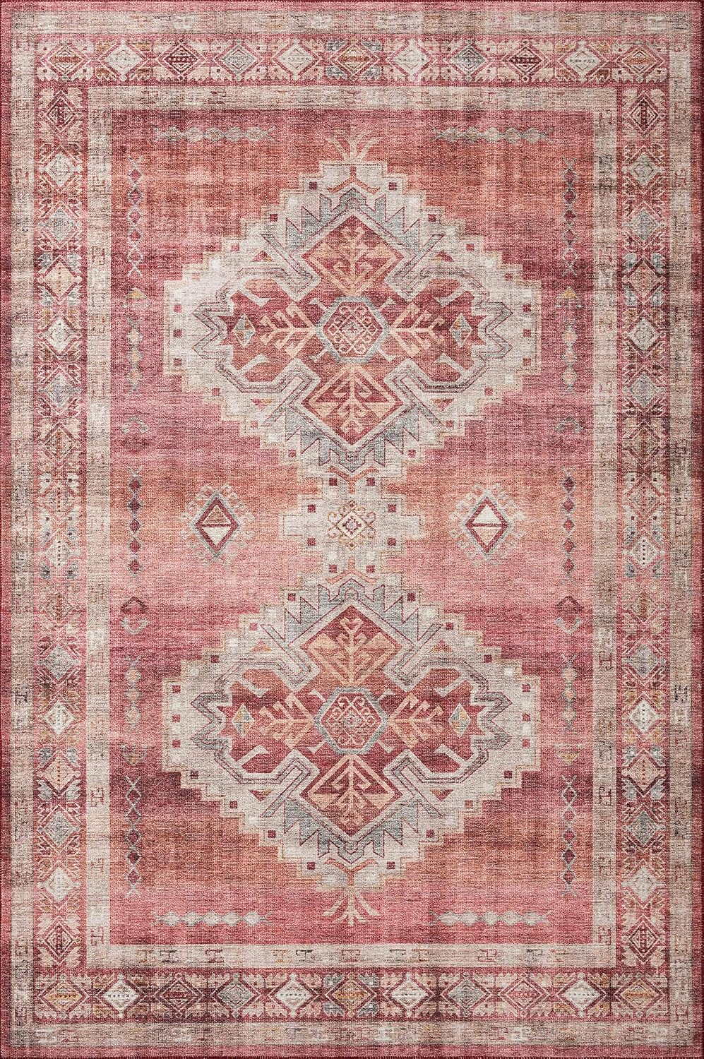 Loloi II Heidi Collection HEI-03 Sunset / Natural, Southwestern Area Rug 2'-3" x 3'-9"