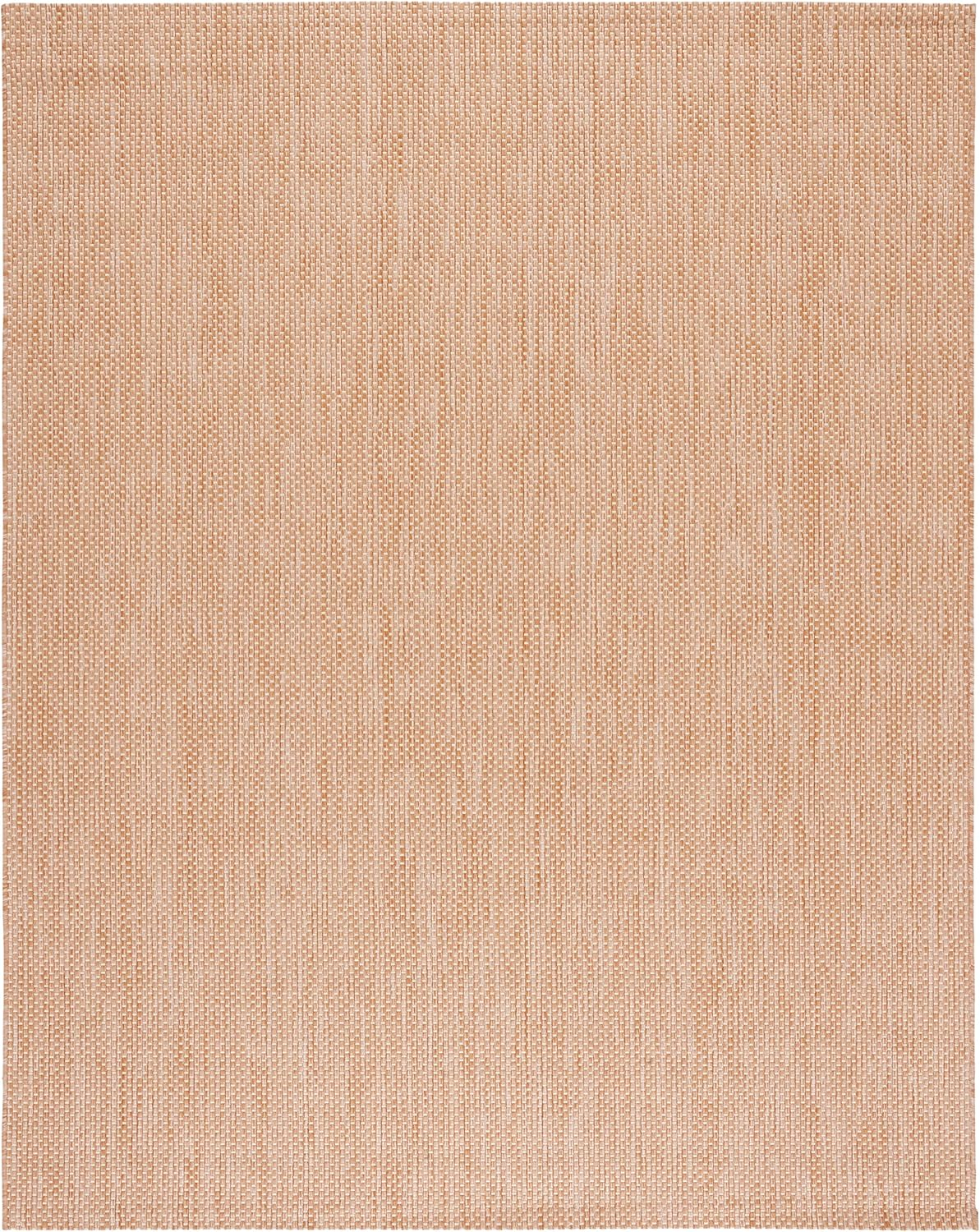 SAFAVIEH Courtyard Finnian Solid Dotted Indoor/Outdoor Area Rug, 6'7" x 9'6", Natural/Cream