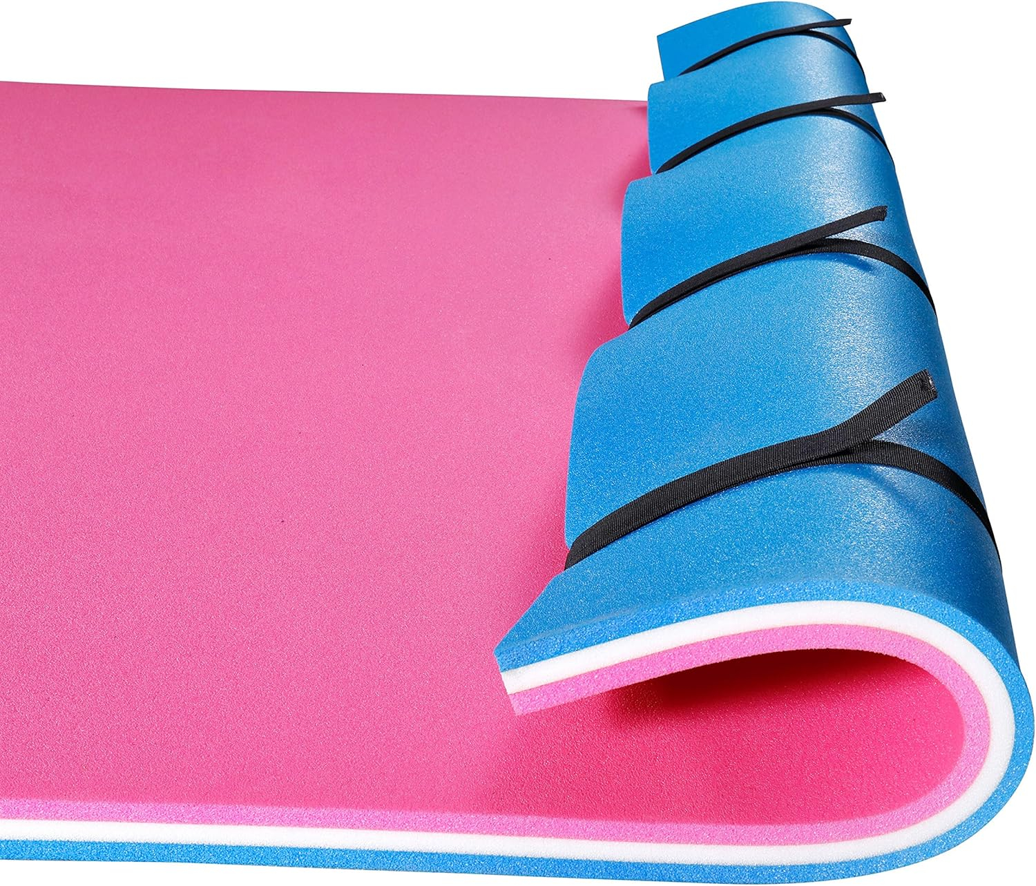 Floating Water Mat, 18'*6'/9'*6', Swimming Island,Aqua Pad,Used in Lake,Pool,on Beach,for Relax, Vacation,Water Activities,Sports,Recreations,Parties,with Mooring Device,Rolled Packed
