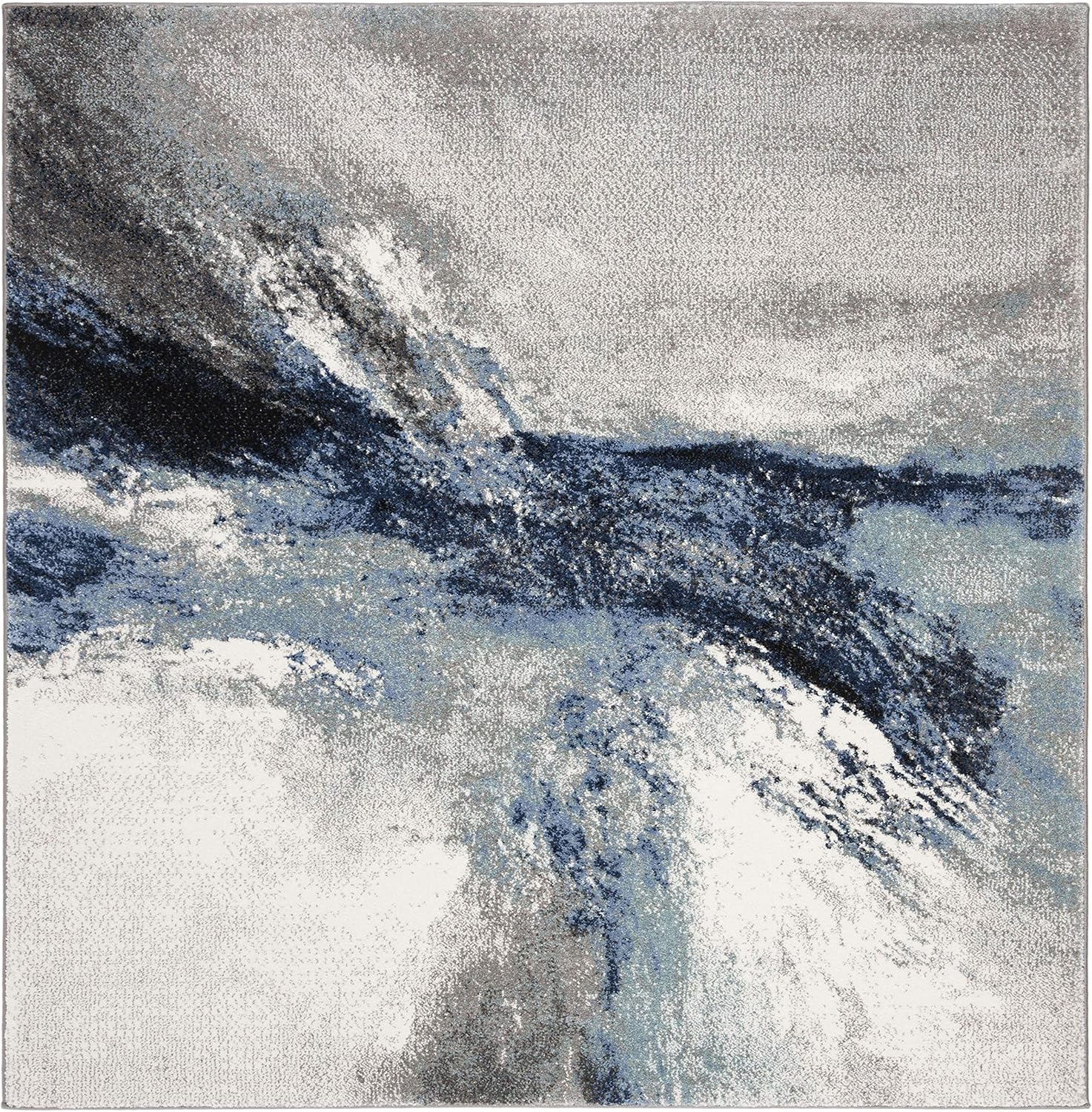 SAFAVIEH Galaxy Rosamund Abstract Area Rug, Blue/Grey, 12' x 12' Square