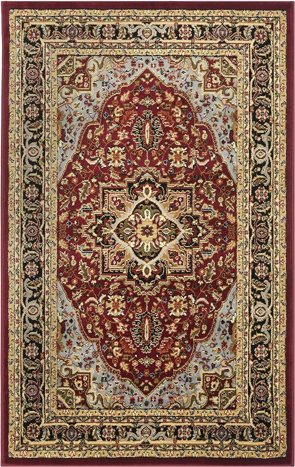 SAFAVIEH Lyndhurst Miranda Floral Area Rug, Red/Black, 2'3" x 4'