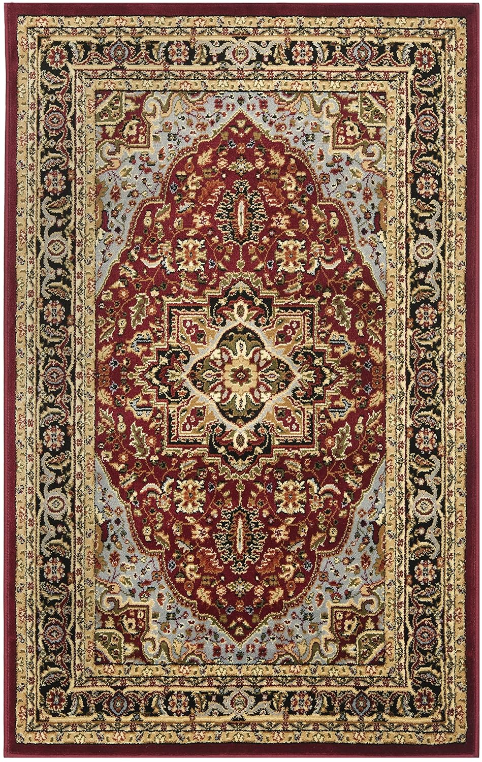 SAFAVIEH Lyndhurst Miranda Floral Area Rug, Red/Black, 2'3" x 4'