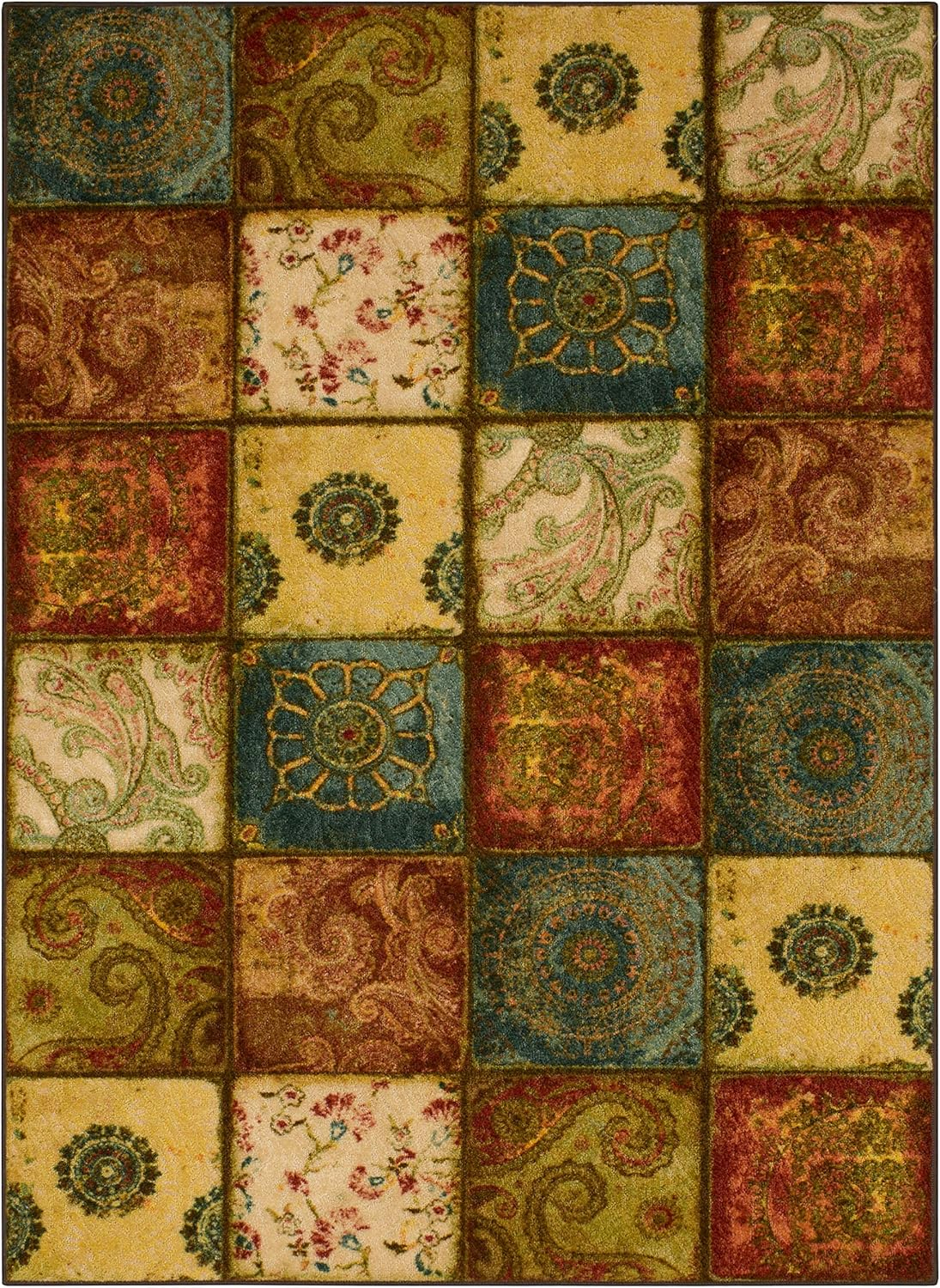 BrylaneHome Non-Skid Printed Loop 30" X 46" Scatter Mat