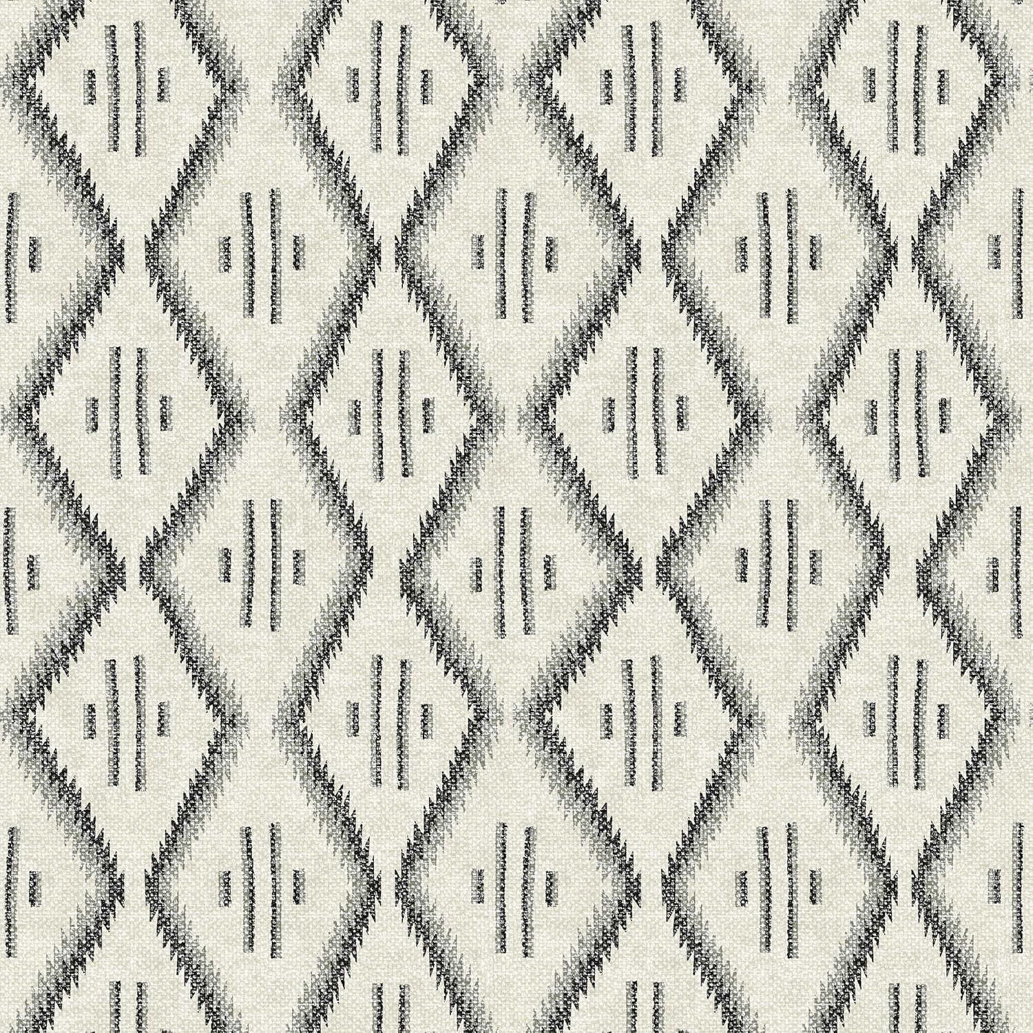 Modern Heirloom White and Black Vinyl Peel and Stick Wallpaper