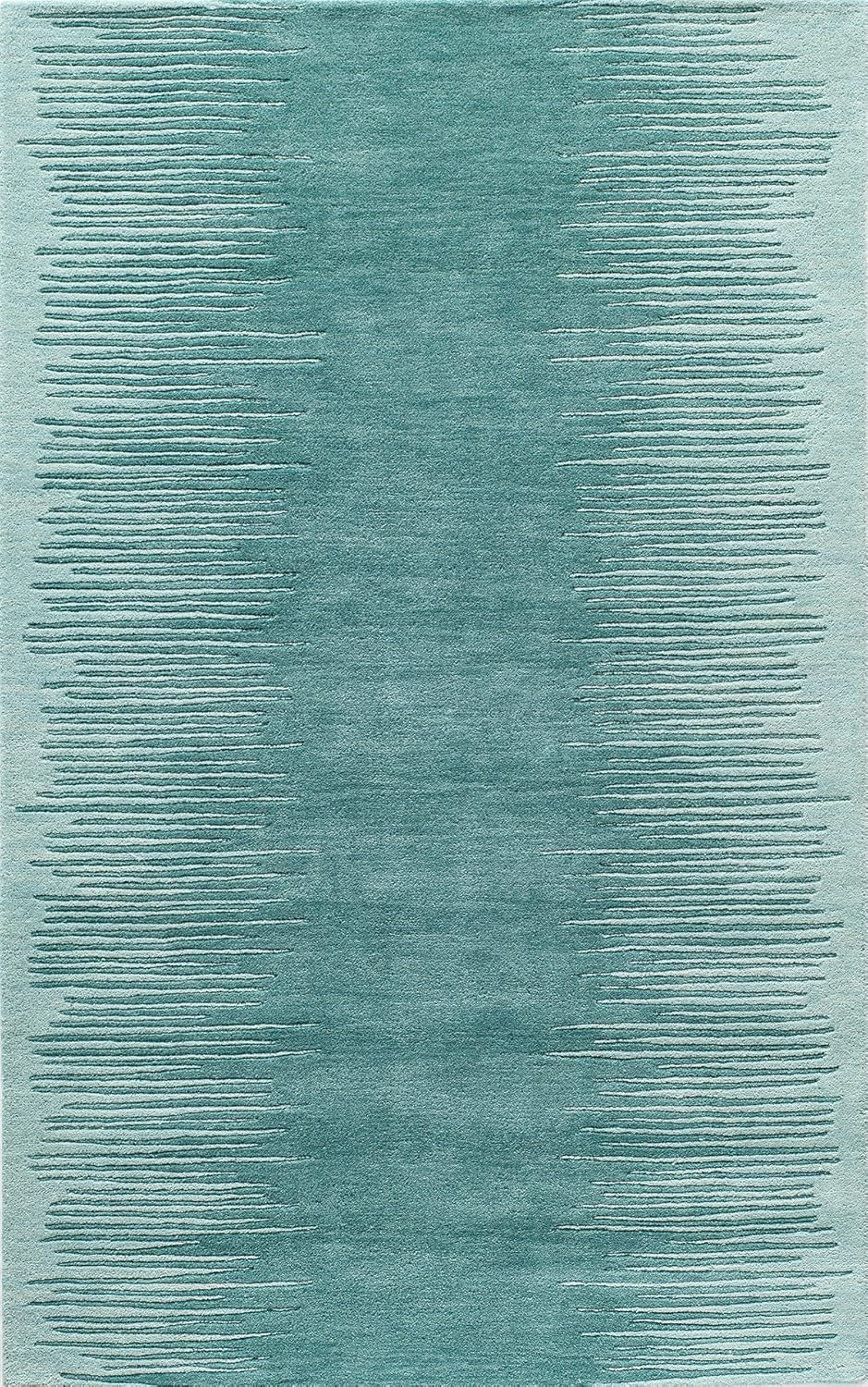 Art Craft Aqua 5 ft. x 8 ft. Indoor Area Rug