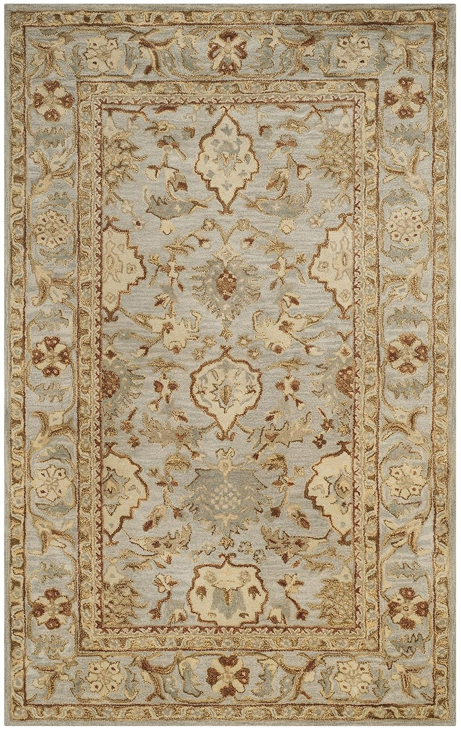 Antiquity AT60 Hand Tufted Area Rug - Light Grey - 6'x9' - Safavieh.