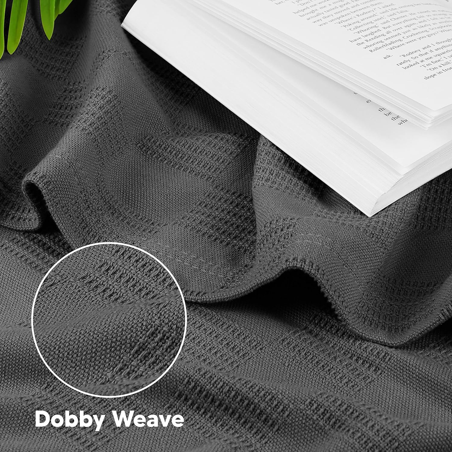 Utopia Bedding 100% Cotton Blanket (King Size - 90x108 Inches) 350GSM Lightweight Thermal Blanket, Soft Breathable Blanket for All Seasons (Smoke Gray)