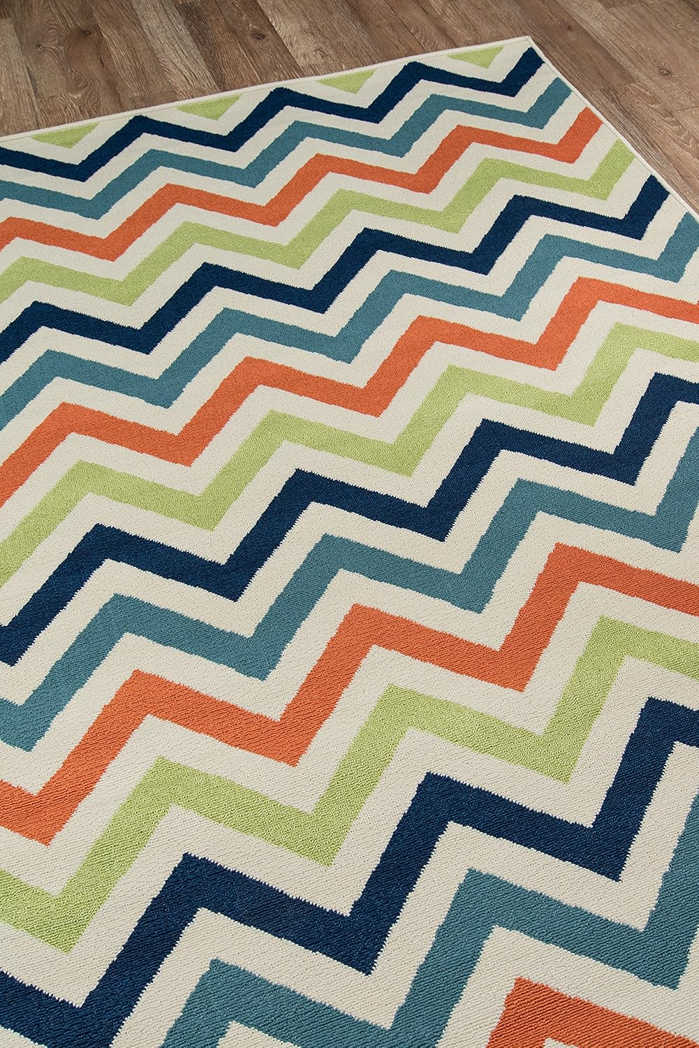 Momeni Rugs , Baja Collection Contemporary Indoor & Outdoor Area Rug, Easy to Clean, UV protected & Fade Resistant, 5'3" x 7'6", Multicolor
