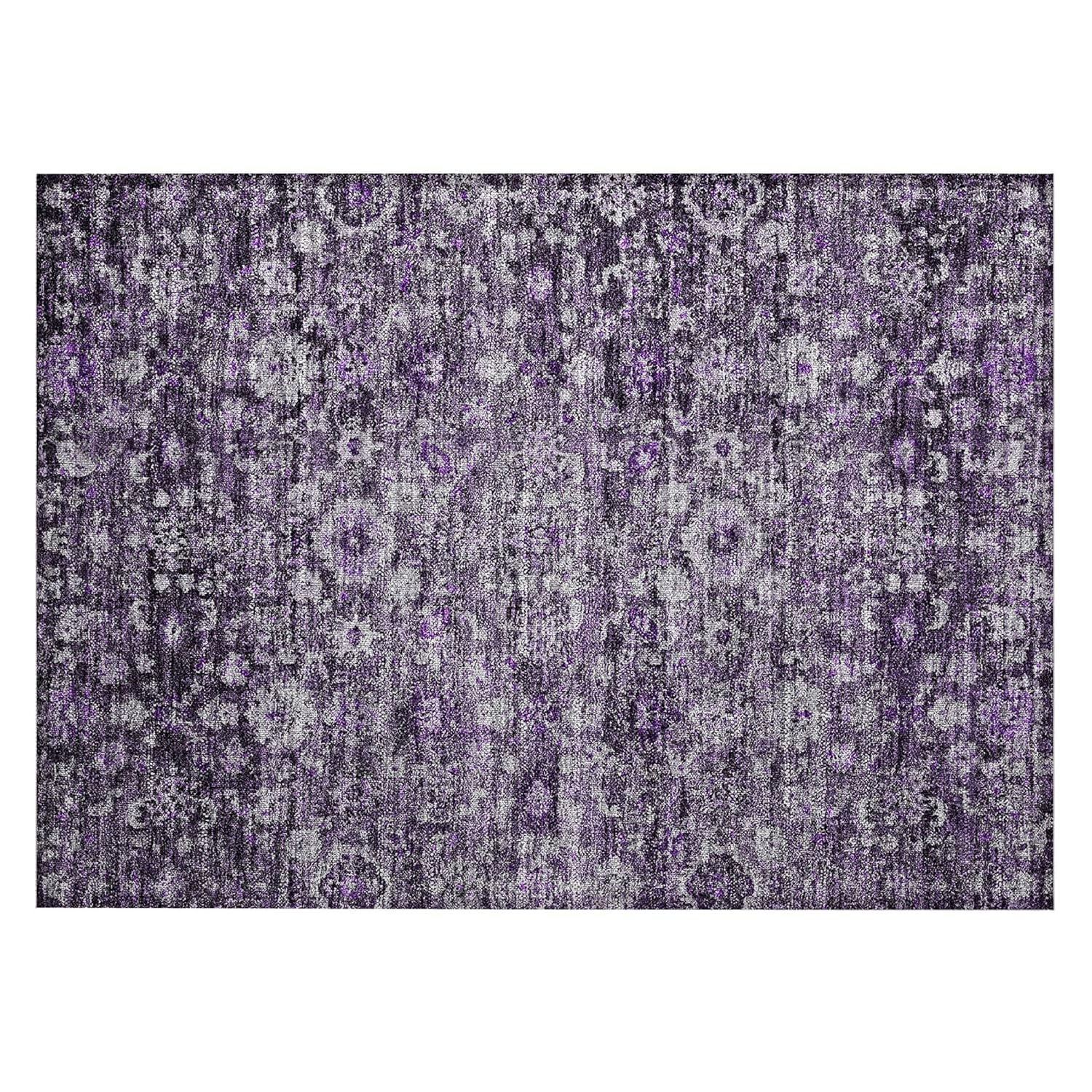 Addison Rugs Chantille Indoor/Outdoor Traditional Oriental Purple Washable Rectangle Rug, 1'8" x 2'6"