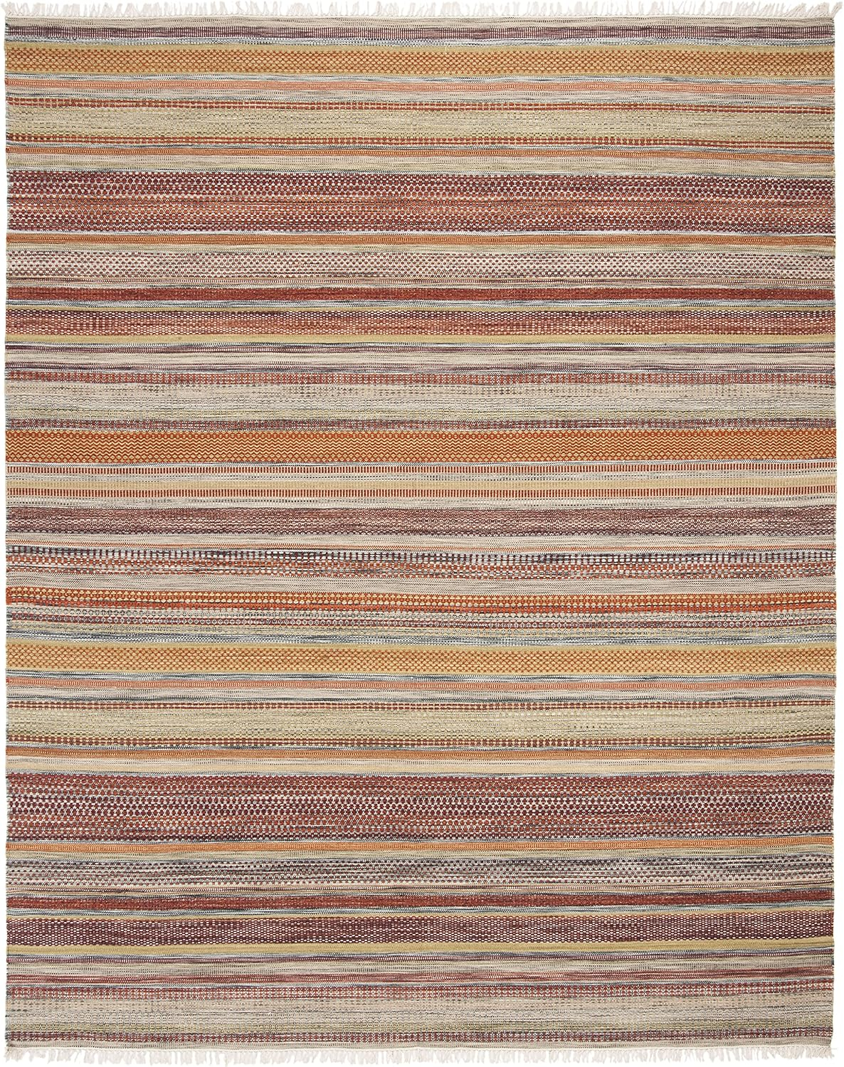 SAFAVIEH Striped Kilim STK311A Handwoven Beige Rug