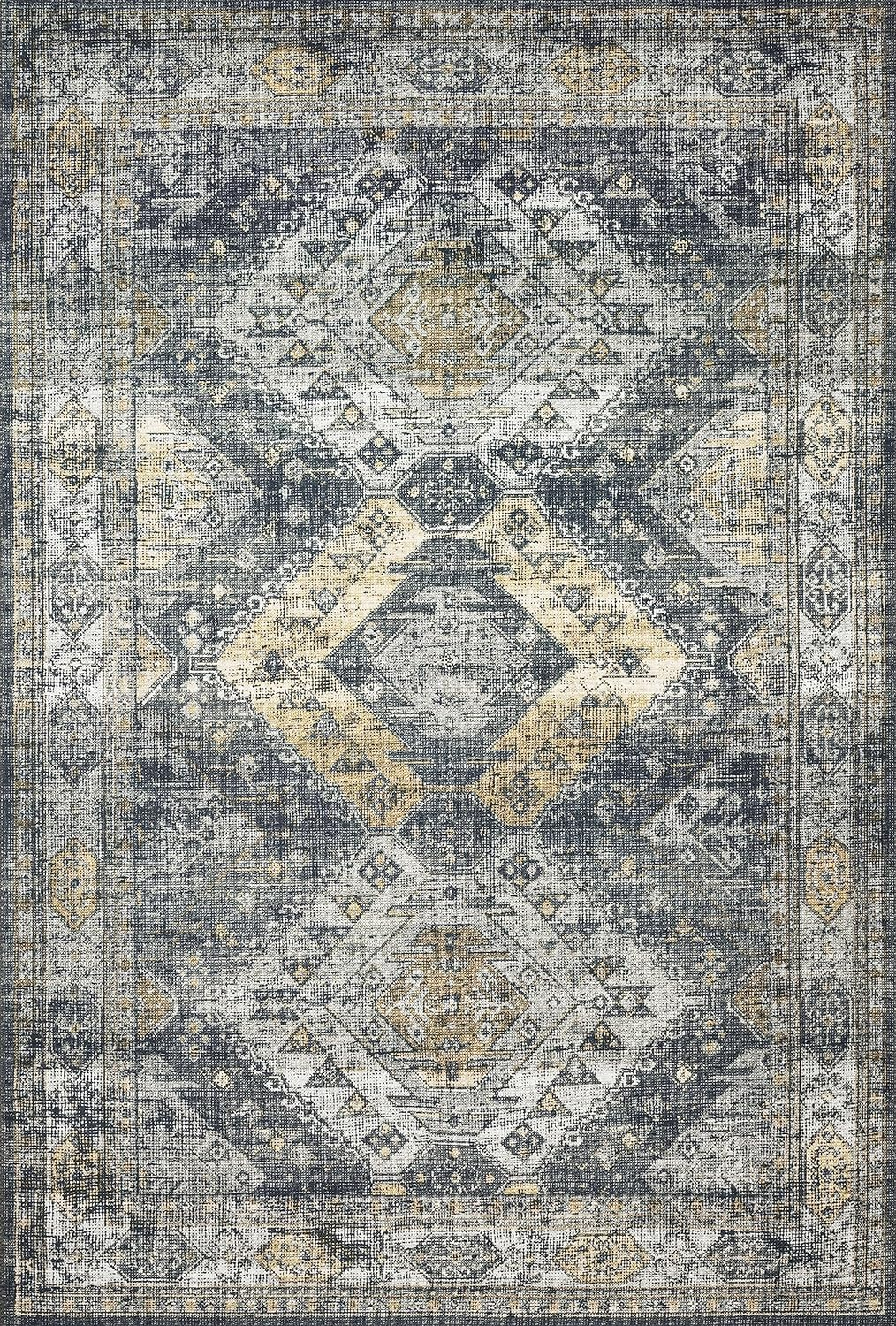 Loloi II Skye Oriental Graphite / Silver Area Rug