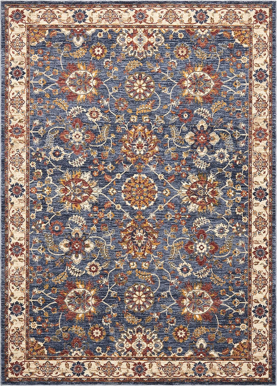 Nourison Reseda Vintage Blue 5'3" x 7'6" Area Rug, (5x8)
