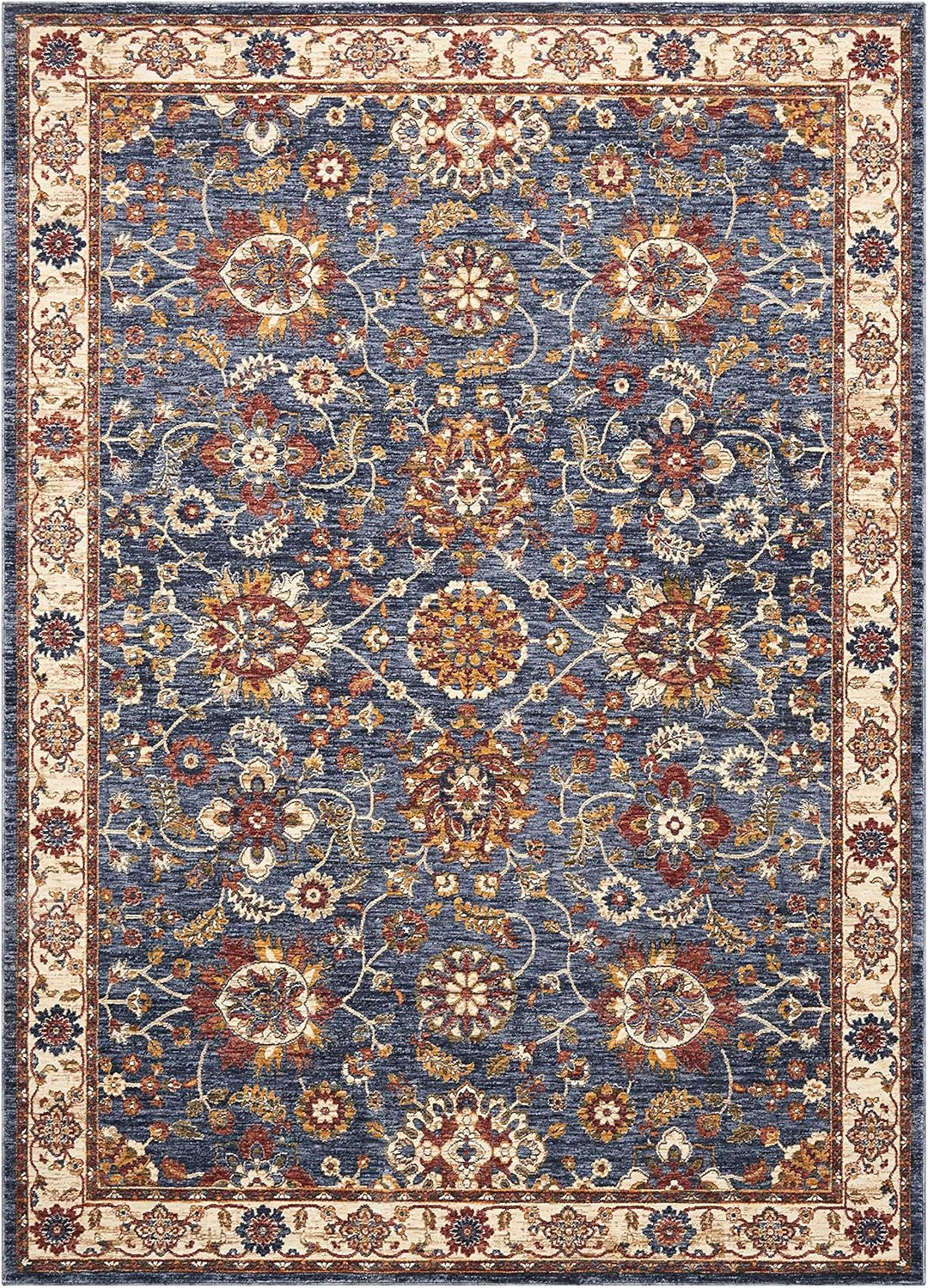 Nourison Reseda Vintage Blue 5'3" x 7'6" Area Rug, (5x8)