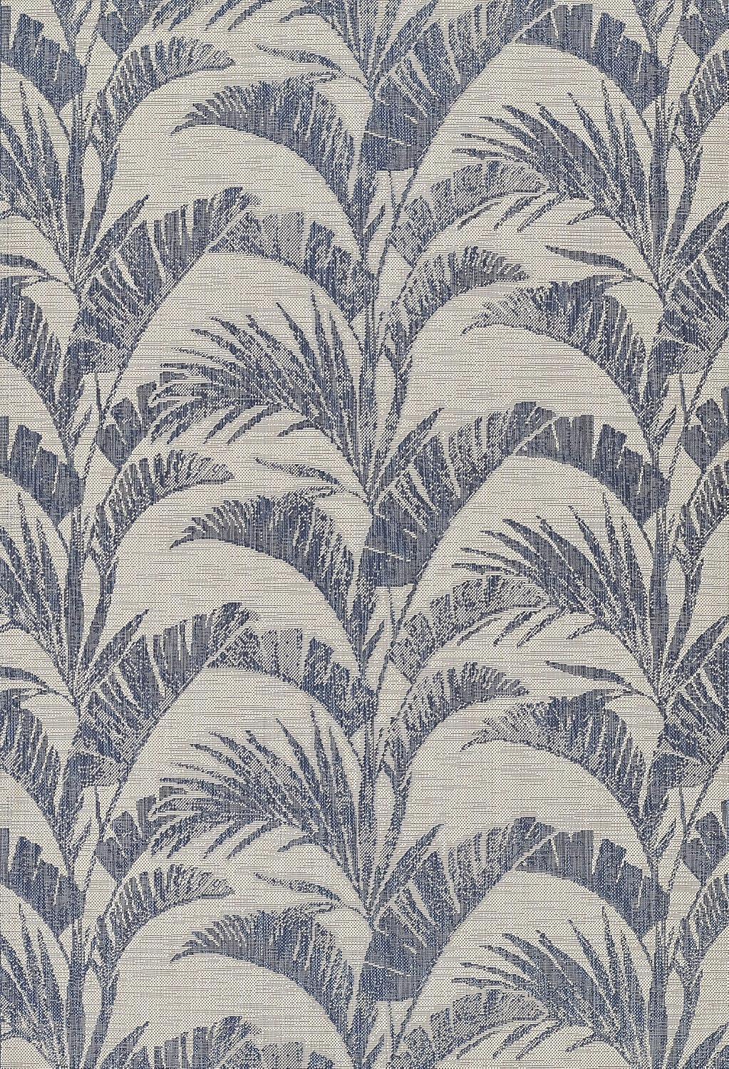 Momeni Riviera Transitional Aqua Indoor Outdoor Rug 8' X 10'