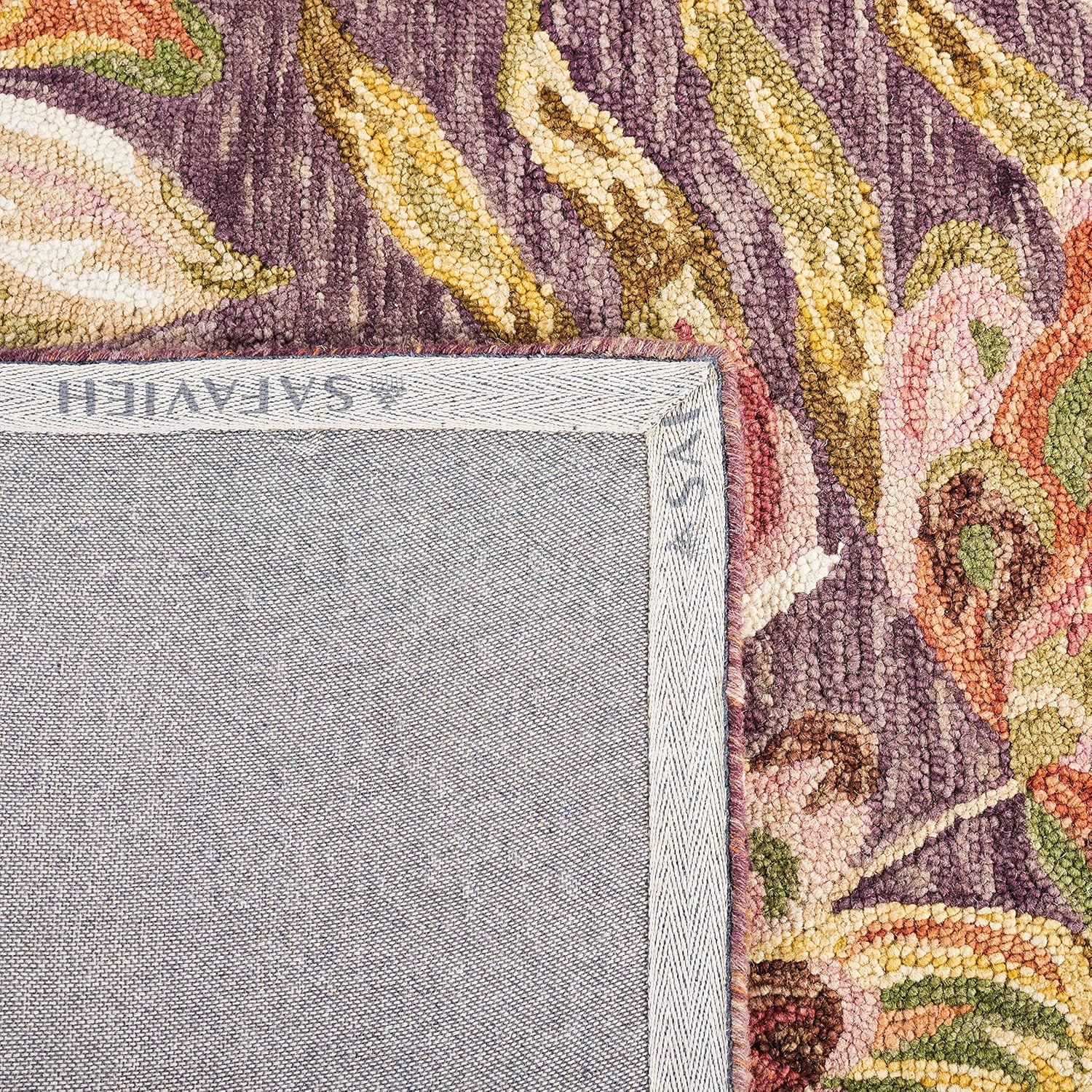 SAFAVIEH Blossom Tobias Floral Area Rug, Purple/Sage, 4' x 6'