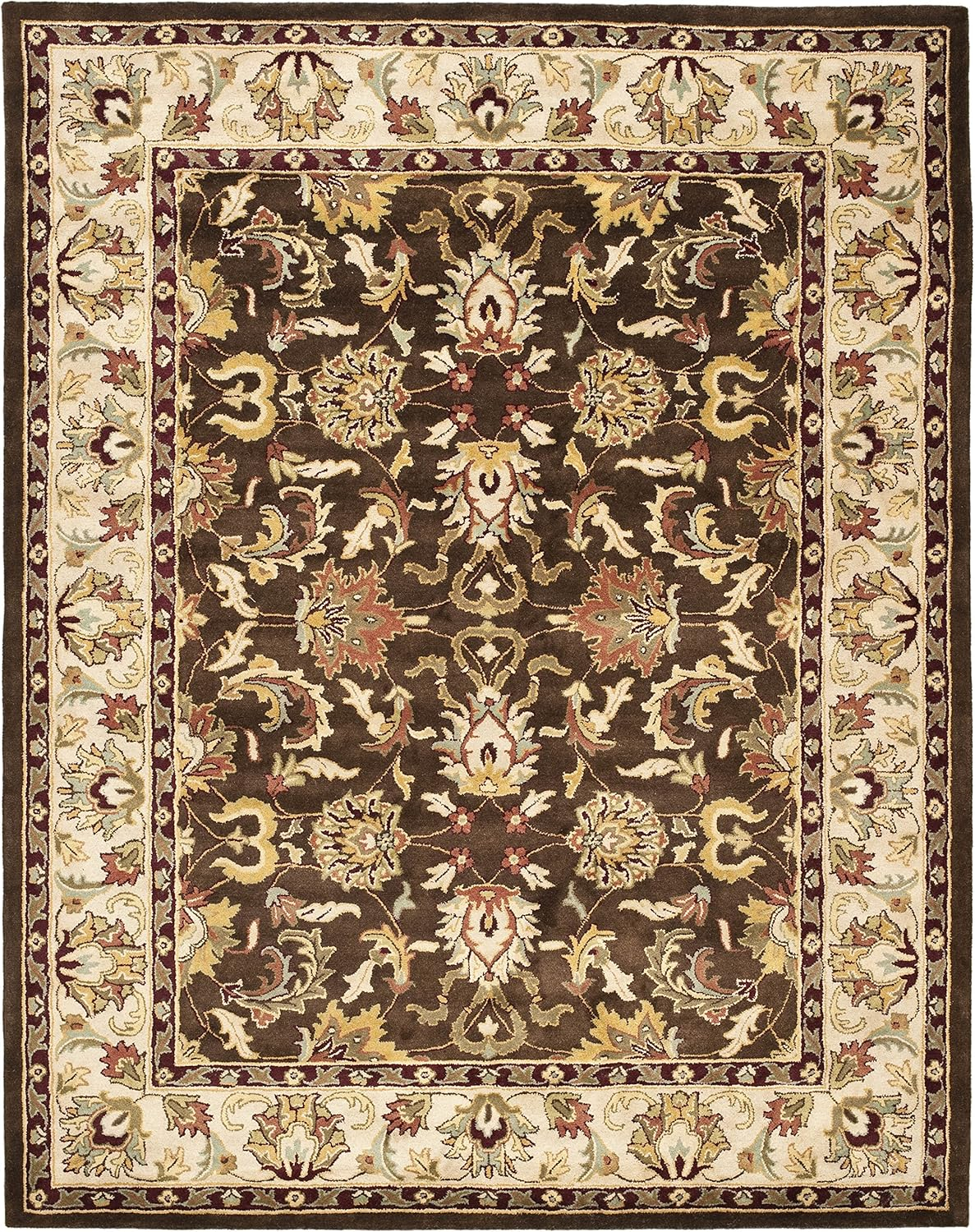 SAFAVIEH Heritage Orinda Traditional Wool Area Rug, Brown/Beige, 9'6" x 13'6"