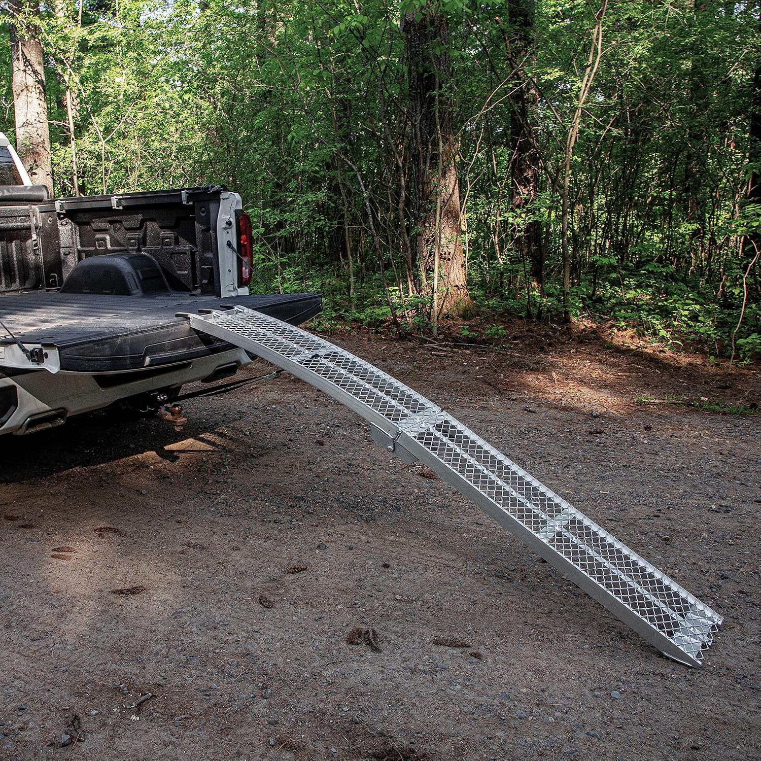 Yutrax TX106 750 Pound Single Aluminum Truck Bed Folding Arch XL Loading Ramp