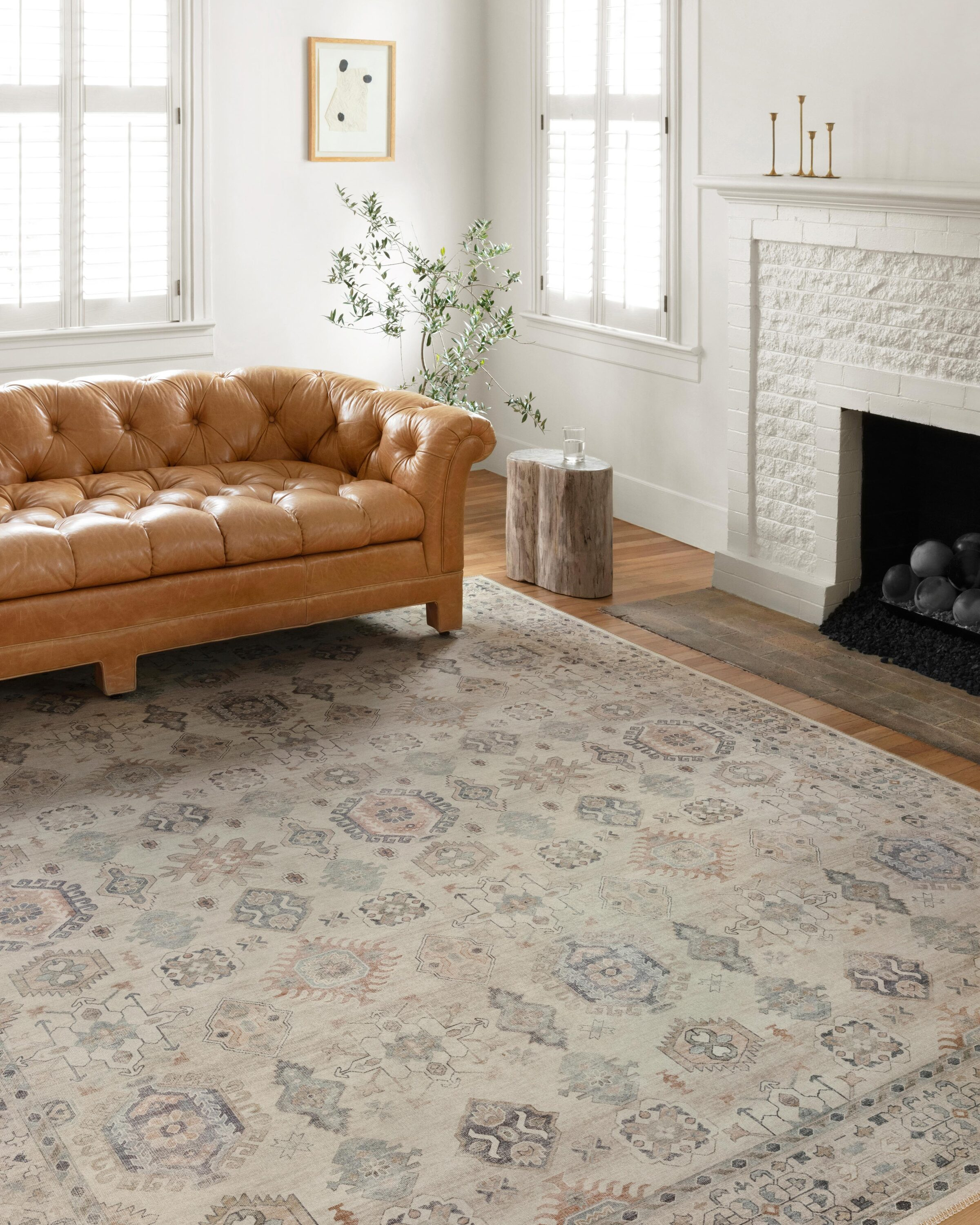 Loloi II Hathaway Printed Oriental Beige / Multi Area Rug