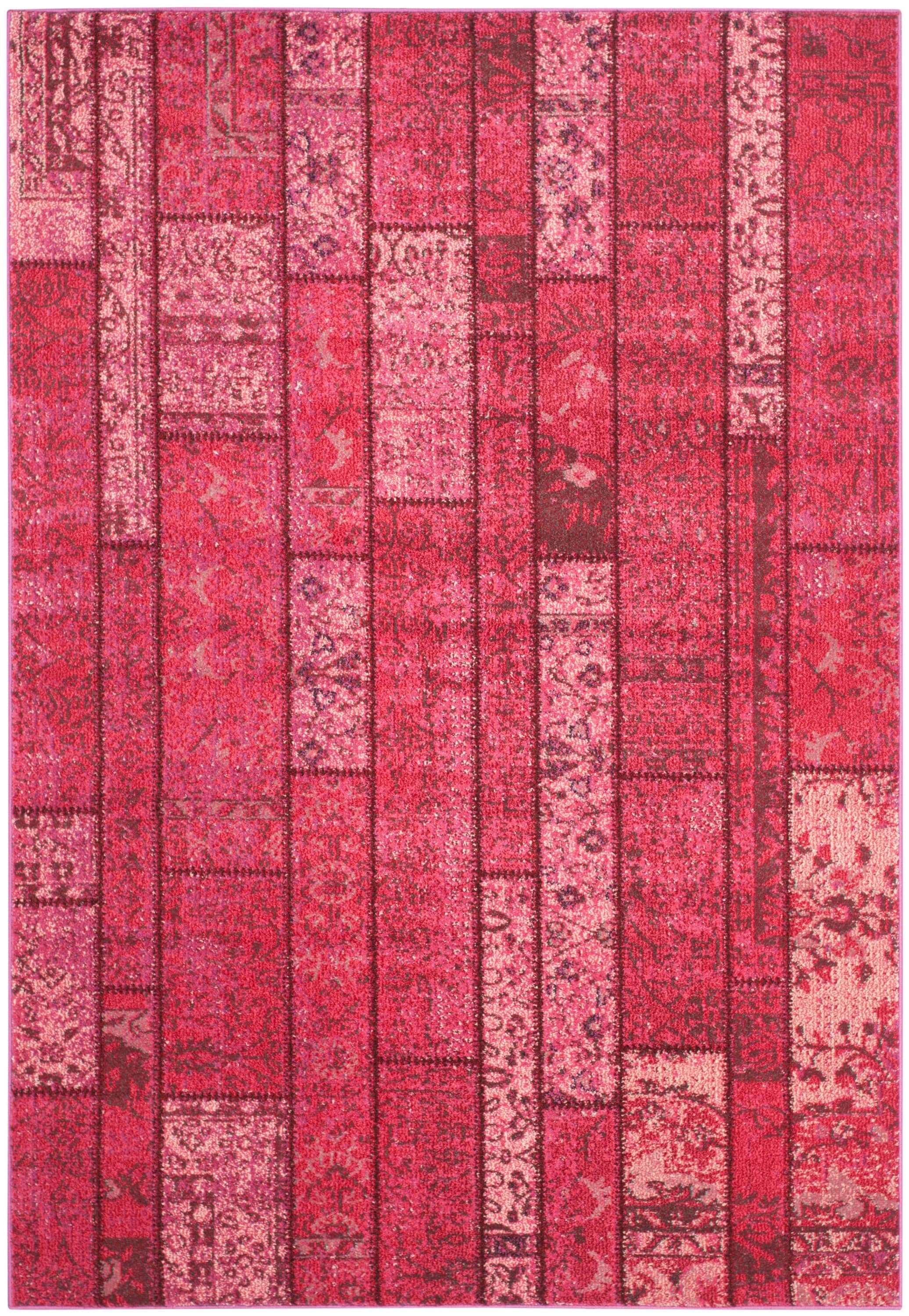 SAFAVIEH Monaco Gerard Geometric Area Rug, Pink/Multi, 5'1" x 7'7"