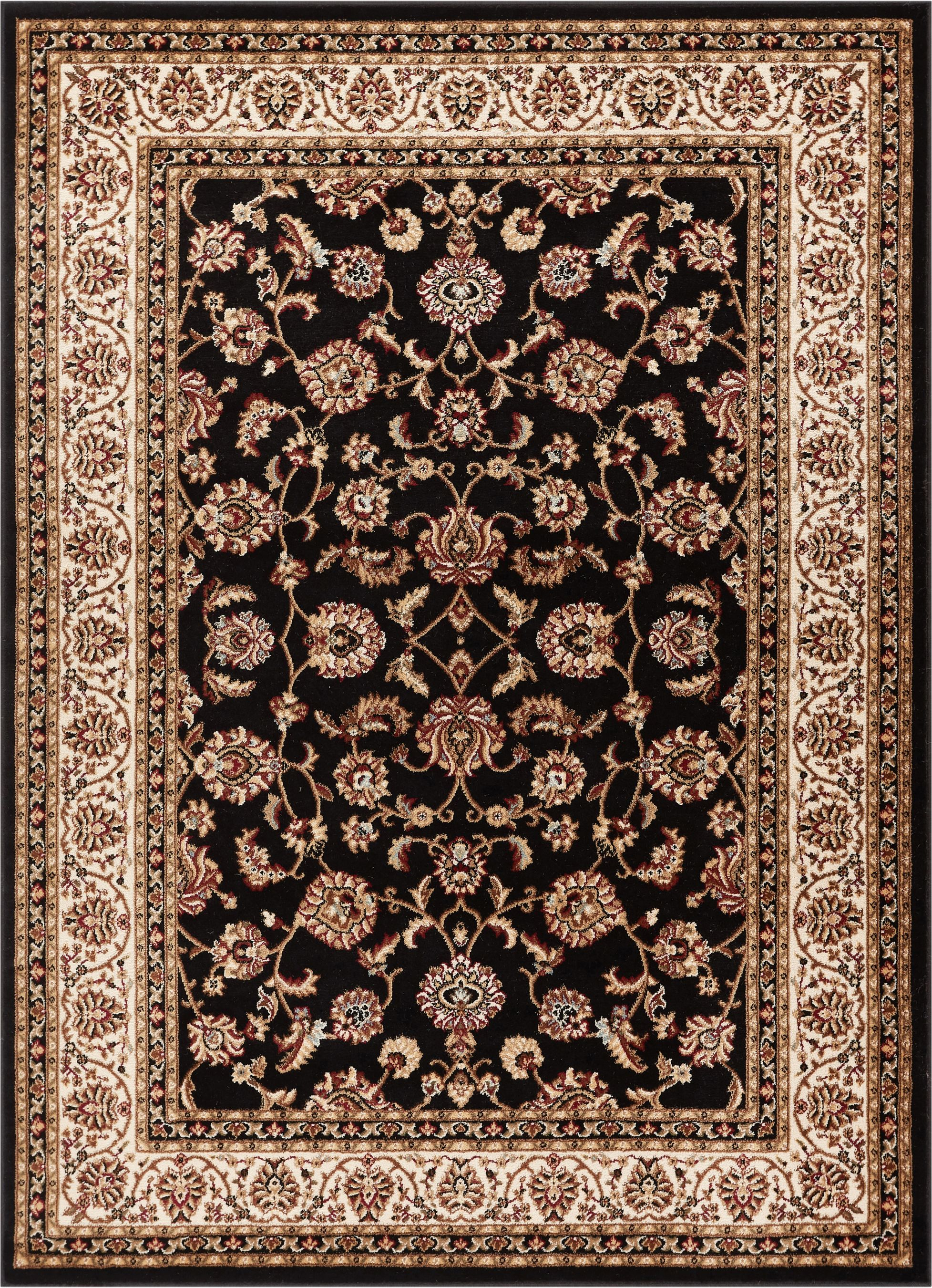 Well Woven Barclay Sarouk Traditional Oriental Panel Black 3'11" x 5'3" Area Rug