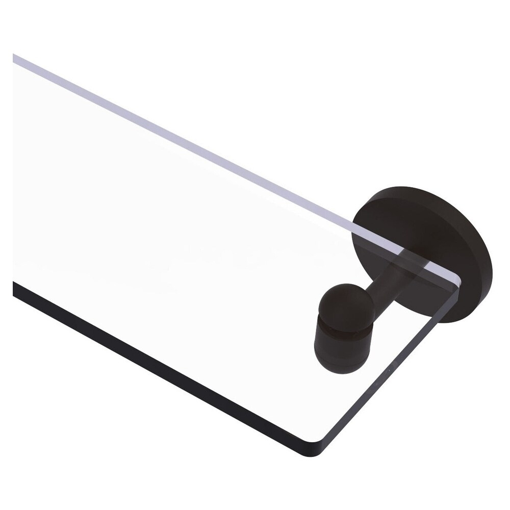Tango Collection 22 in. Glass Vanity Shelf with Beveled Edges in Oil Rubbed Bronze