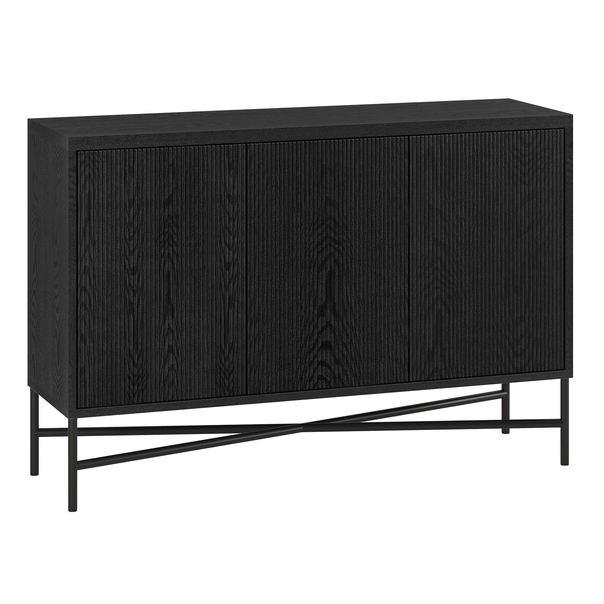 Evelyn&Zoe 48" Modern Contemporary Buffet Table Black