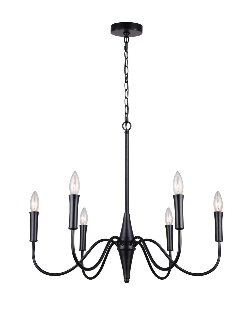 ICH1103A06BK-Canarm Inc-Brielle - 6 Light Chandelier-23.25 Inches Tall and 25.75 Inches Wide-Matte Black Finish
