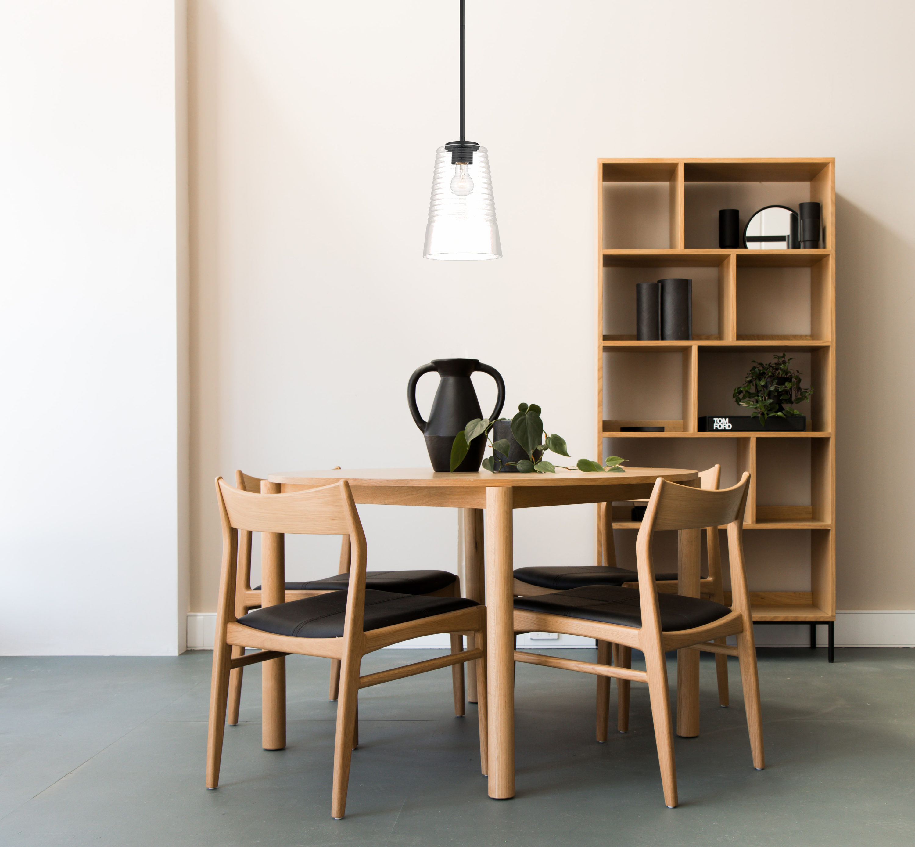 Designers Fountain Ingo 1 Light Matte Black Pendant, D230M-8P-MB