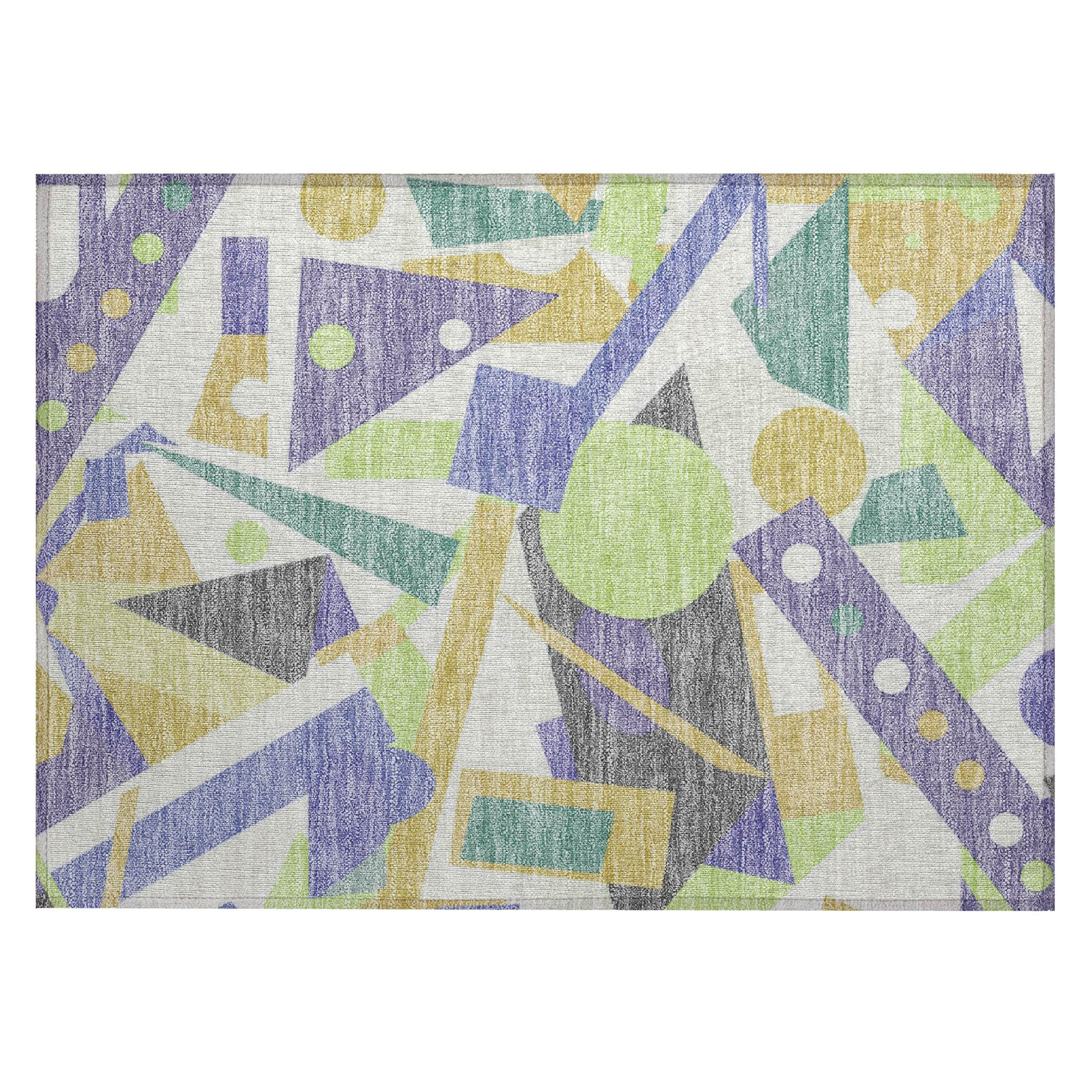 Addison Rugs Chantille Indoor/Outdoor Transitional Geometric Lavender Washable Rectangle Rug, 1'8" x 2'6"