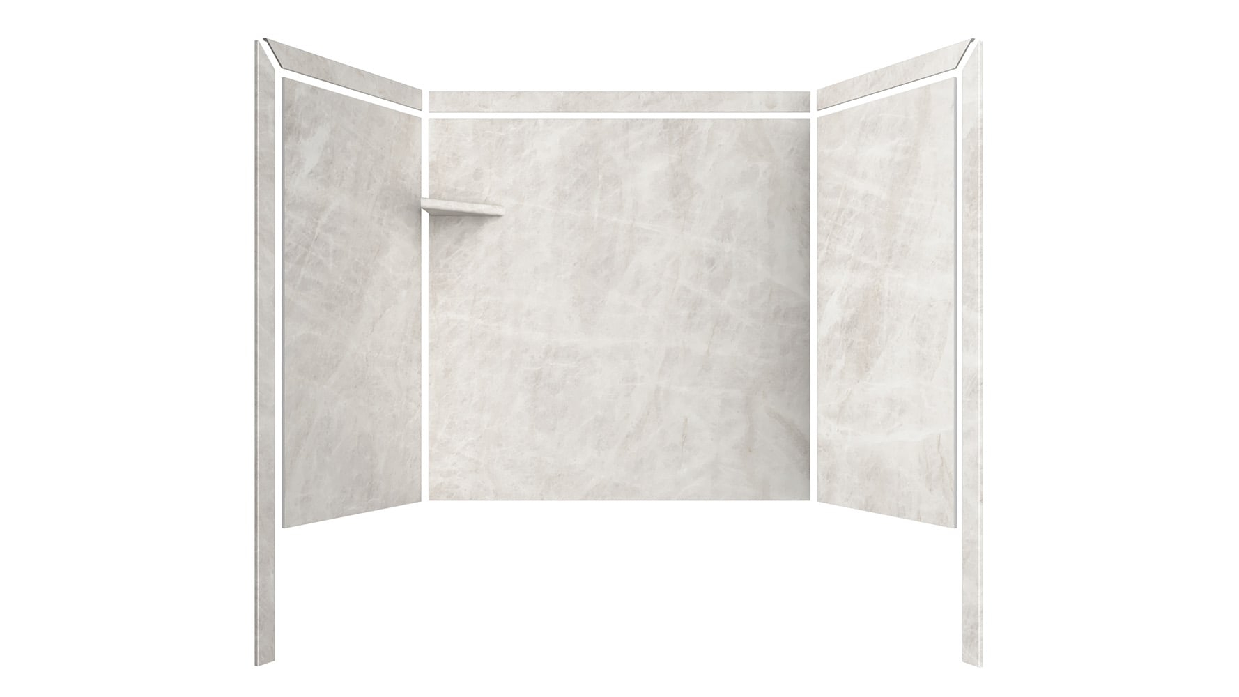 FlexStone Elite 60"W x 32"D x 60"H Alcove Bathtub Surround